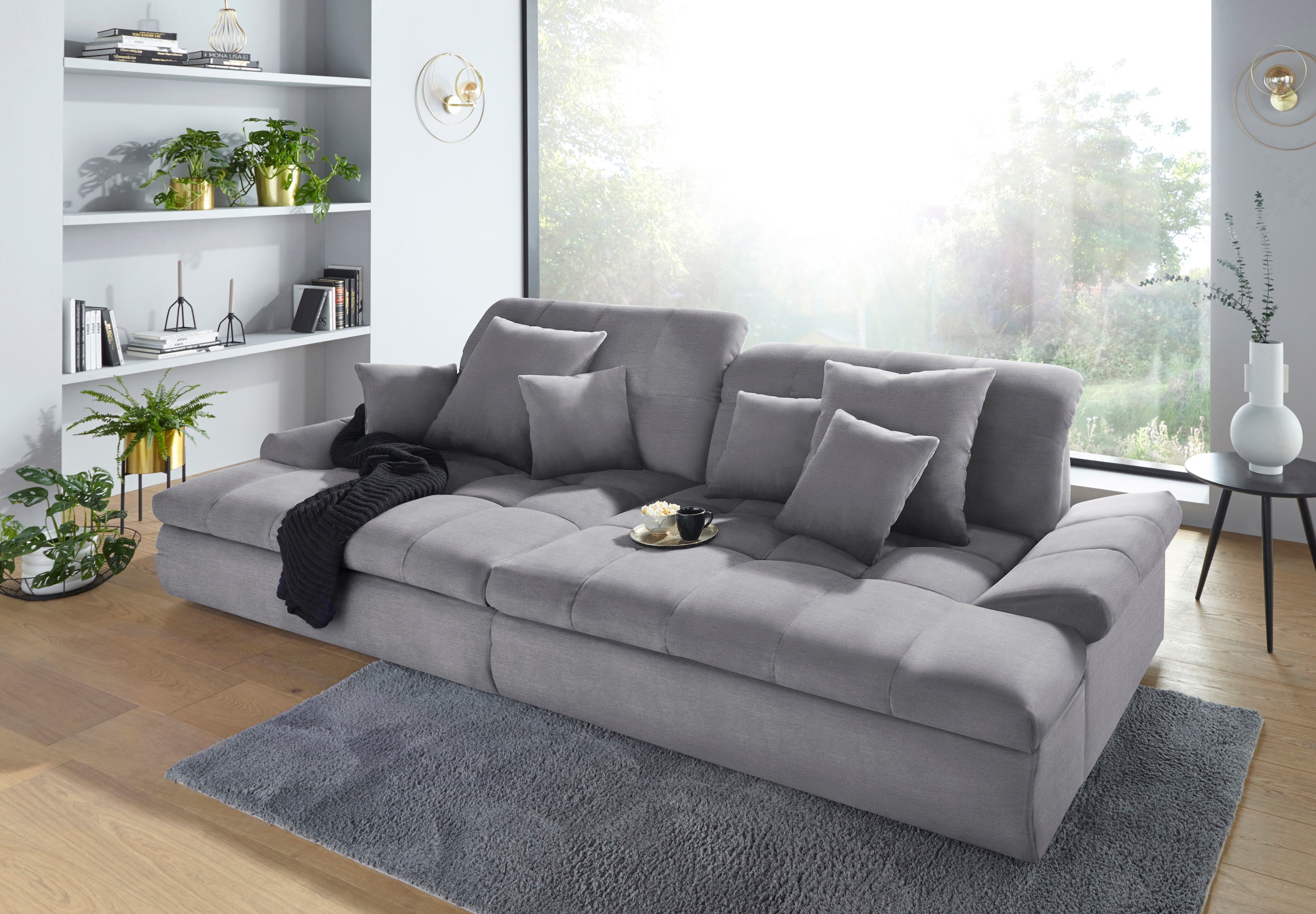 Wahlweise Mr. »Biarritz«, kaufen Couch Big-Sofa online mit RGB-LED-Beleuchtung und Kopfteilverstellung