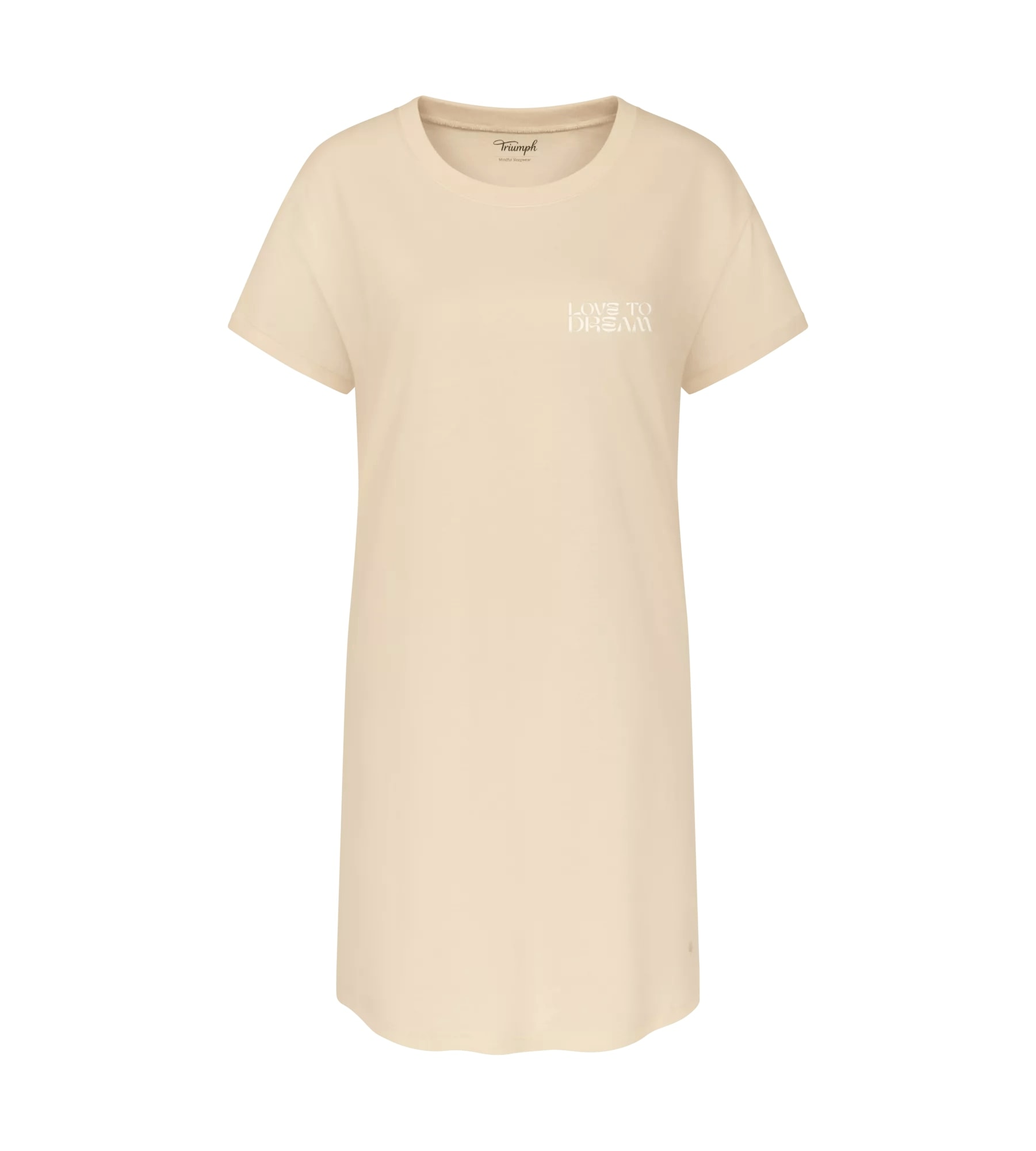 Triumph Nachthemd »Nightdresses NDK X« Ohne Taschen weich, atmungsaktiv, gerippter Rundhalsausschnitt, Kurzarm