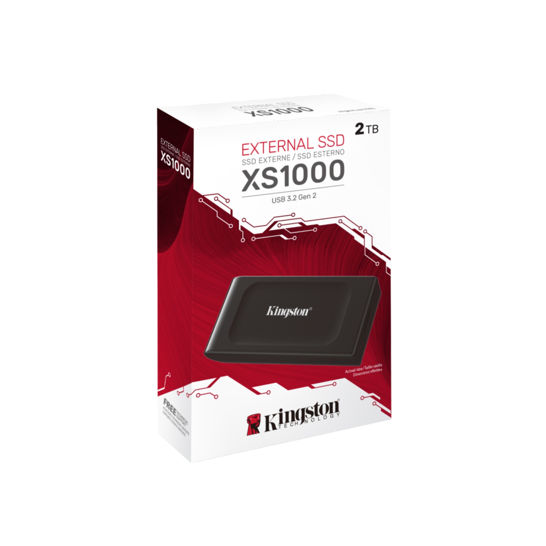 Kingston externe SSD »2TB XS1000 External USB 3.2 Gen 2 Portable Solid State Drive«