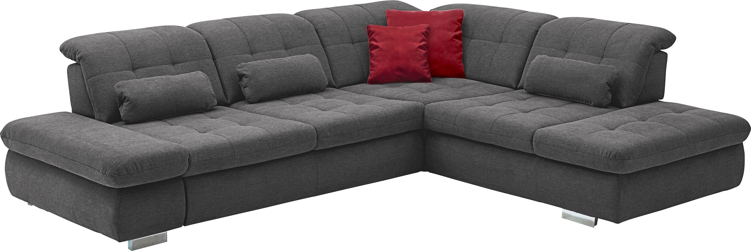 Die PlanBar Ecksofa "MP-IN17004 L-Form" wahlweise mit Bettfunktion, Sitztie günstig online kaufen