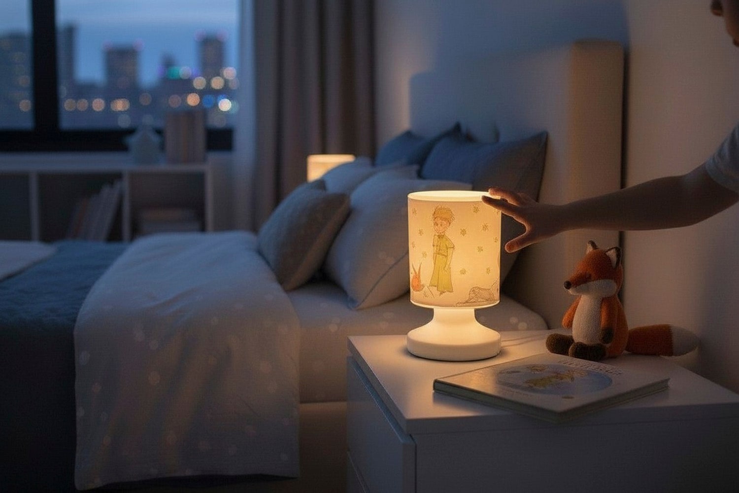 niermann LED Nachttischlampe »Kinderlampe mit Motiv "Der kleine Prinz",Akku-Leuchte für Kinderzimmer« LED-Modul 1 Stk. Warmweiß kabellos nutzbar, per USB aufladbar