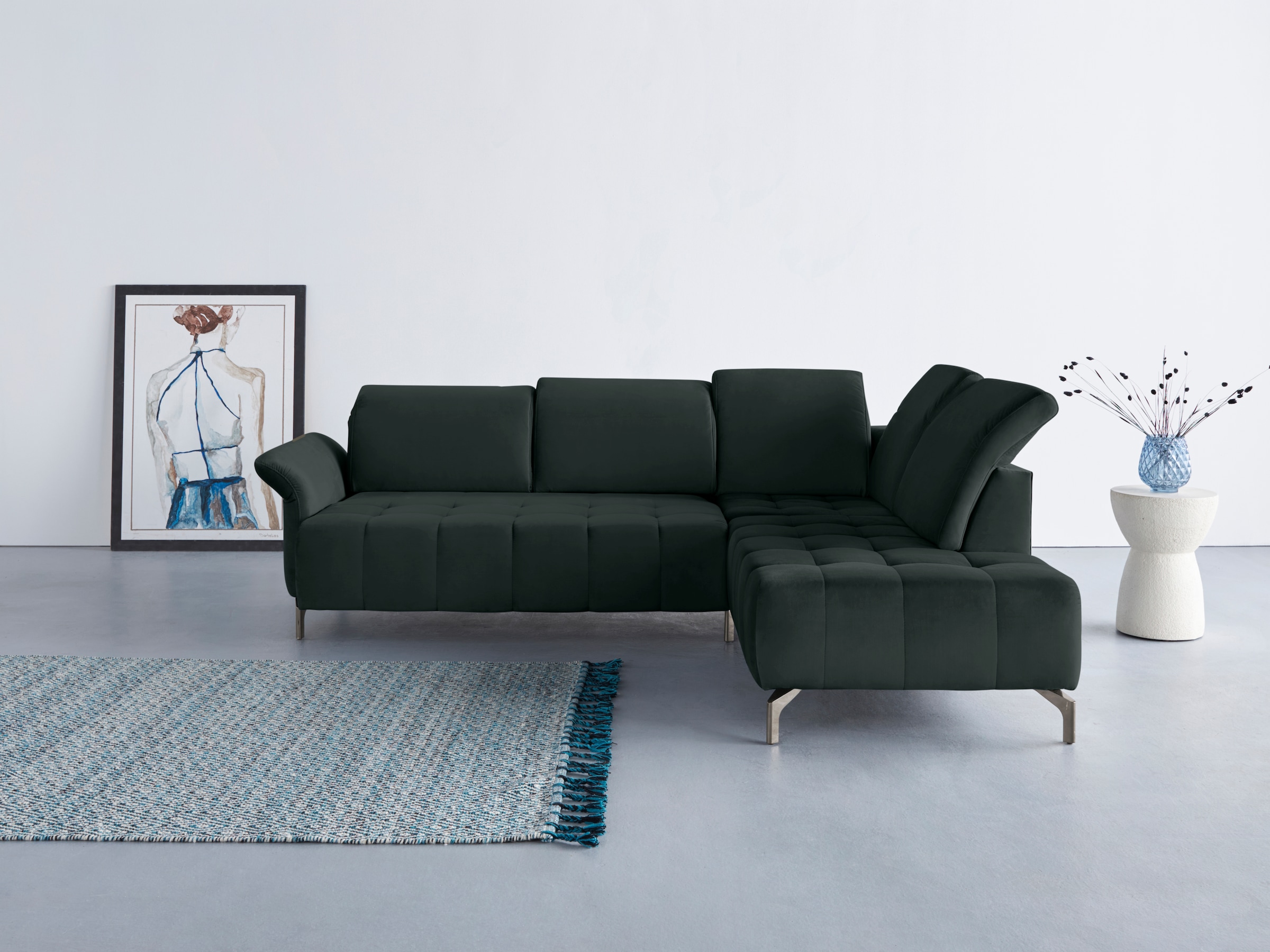 Home affaire Ecksofa »Fresh L-Form« Federkern, wahlweise Kopfteilverstellun günstig online kaufen