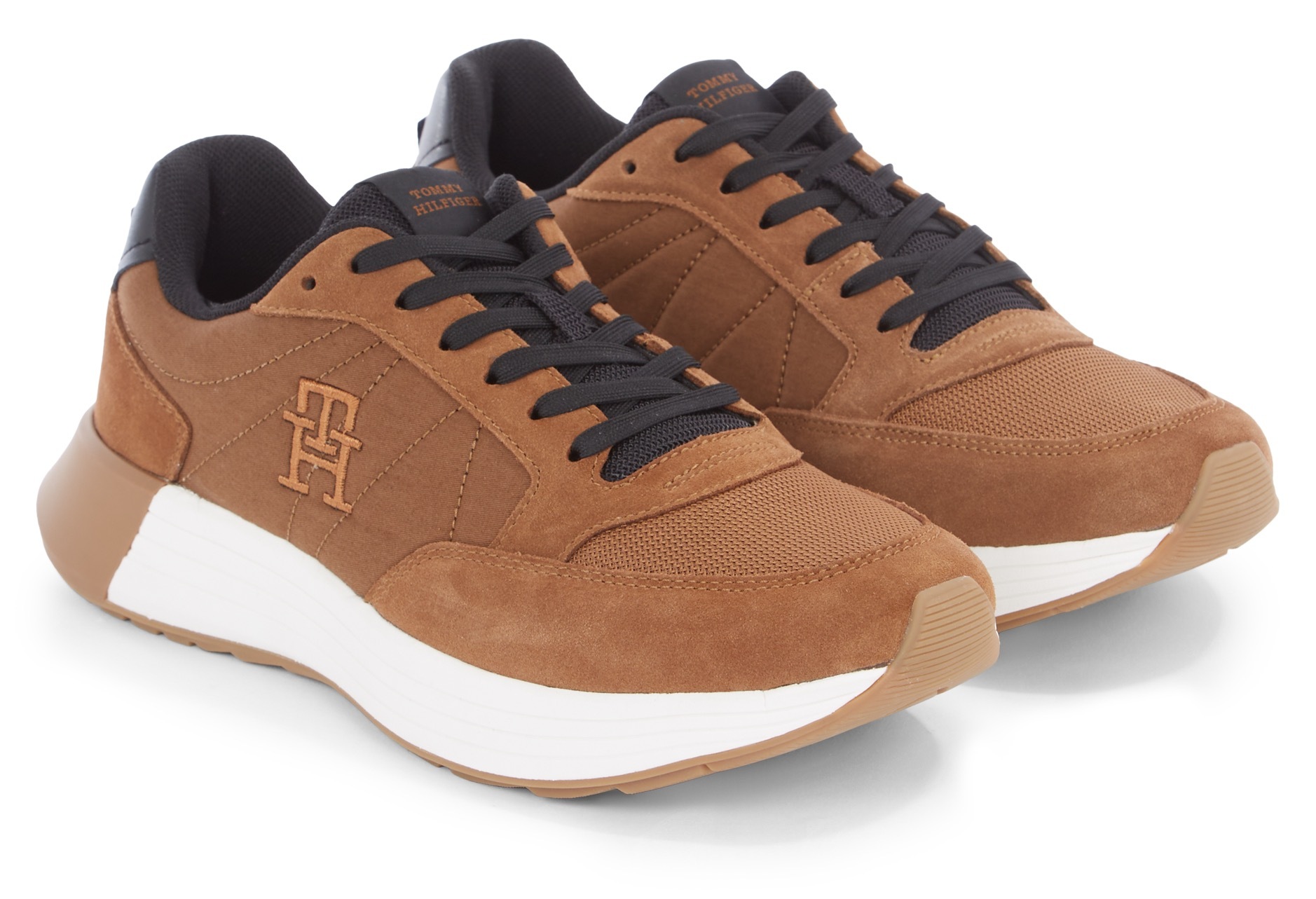 Sneaker „CLASSIC ELEVATED RUNNER MIX“, mit TH-Logostickerei, Gr. 41, braun