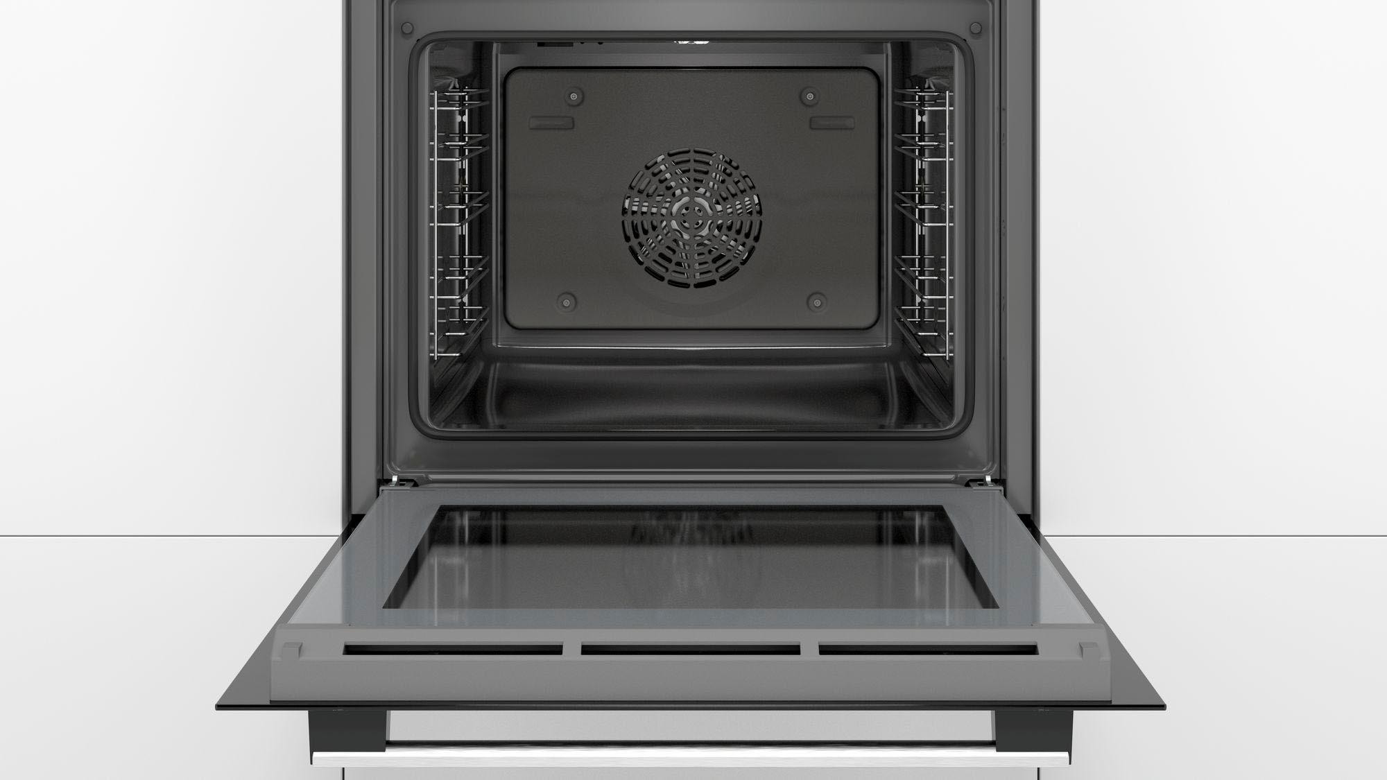 BOSCH Einbaubackofen »HBA533BS1«, 4, HBA533BS1, mit Teleskopauszug nachrüstbar, ecoClean Direct