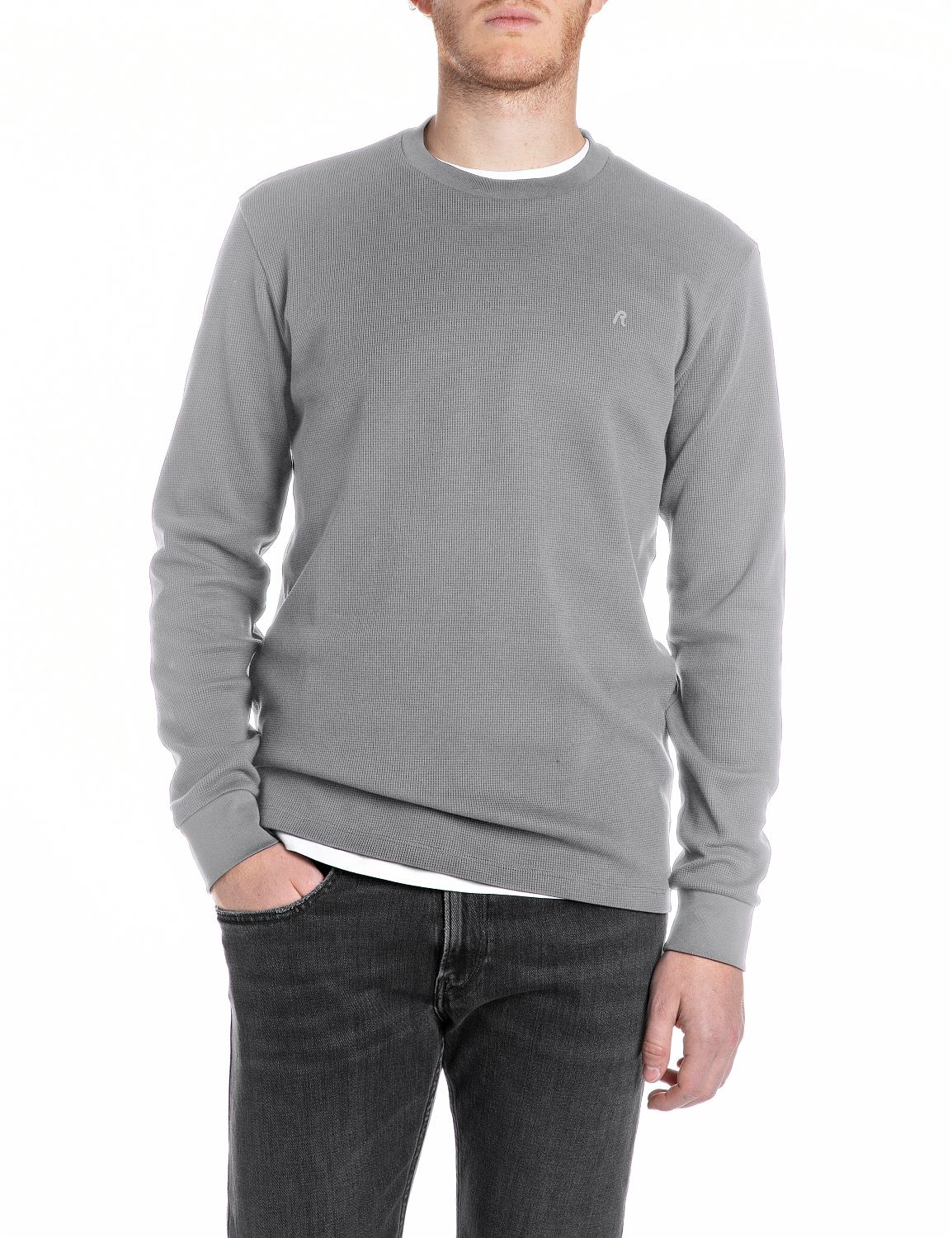 Replay Longsleeve Regular Fit, Rundhalsform