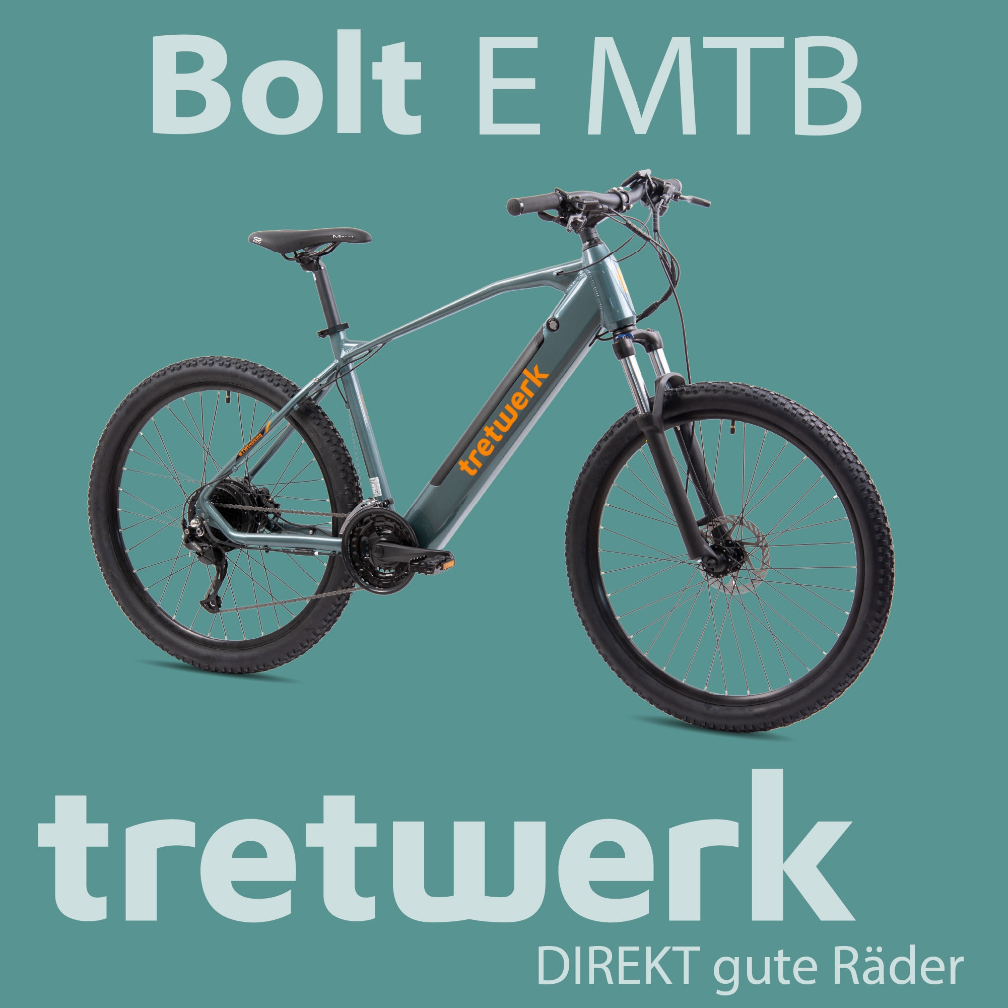 Tretwerk E-Bike »Bolt«, Shimano, Heckmotor 250 W, Pedelec, Elektrofahrrad für Damen u. Herren, MTB