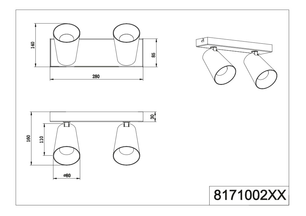 TRIO Leuchten Deckenstrahler »SHARP, Spot mehrflammig exkl GU10 max 10W schwenkbar & drehbar« GU10 1 Stk. warmweiß - kaltweiß Schirm innen gold, Strahler für Wandmontage + Deckenmontage