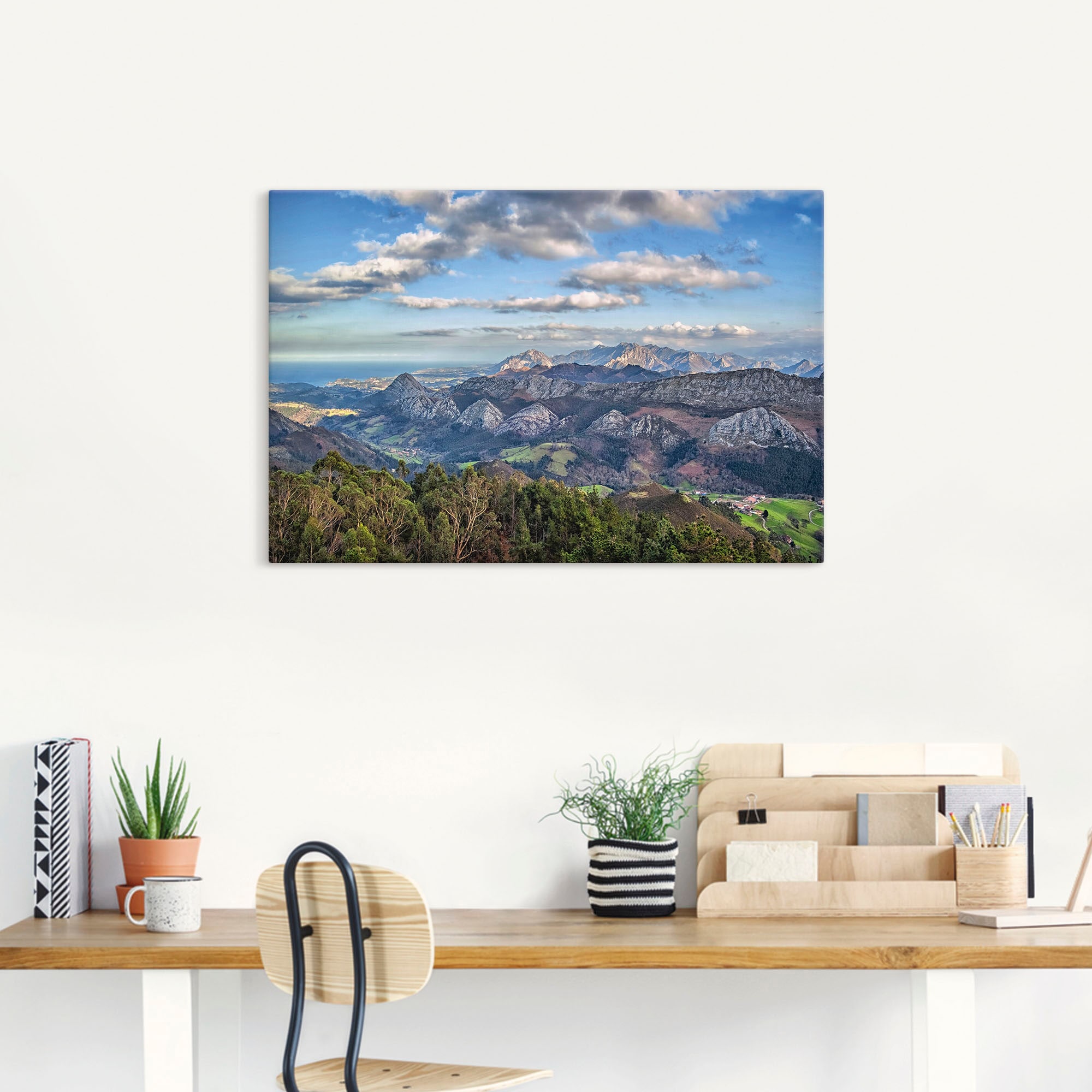 Artland Wandbild »Bergwelt im Norden Spaniens«, Berge & Alpenbilder, (1 St.), als Alubild, Leinwandbild, Wandaufkleber oder Poster in versch. Größen