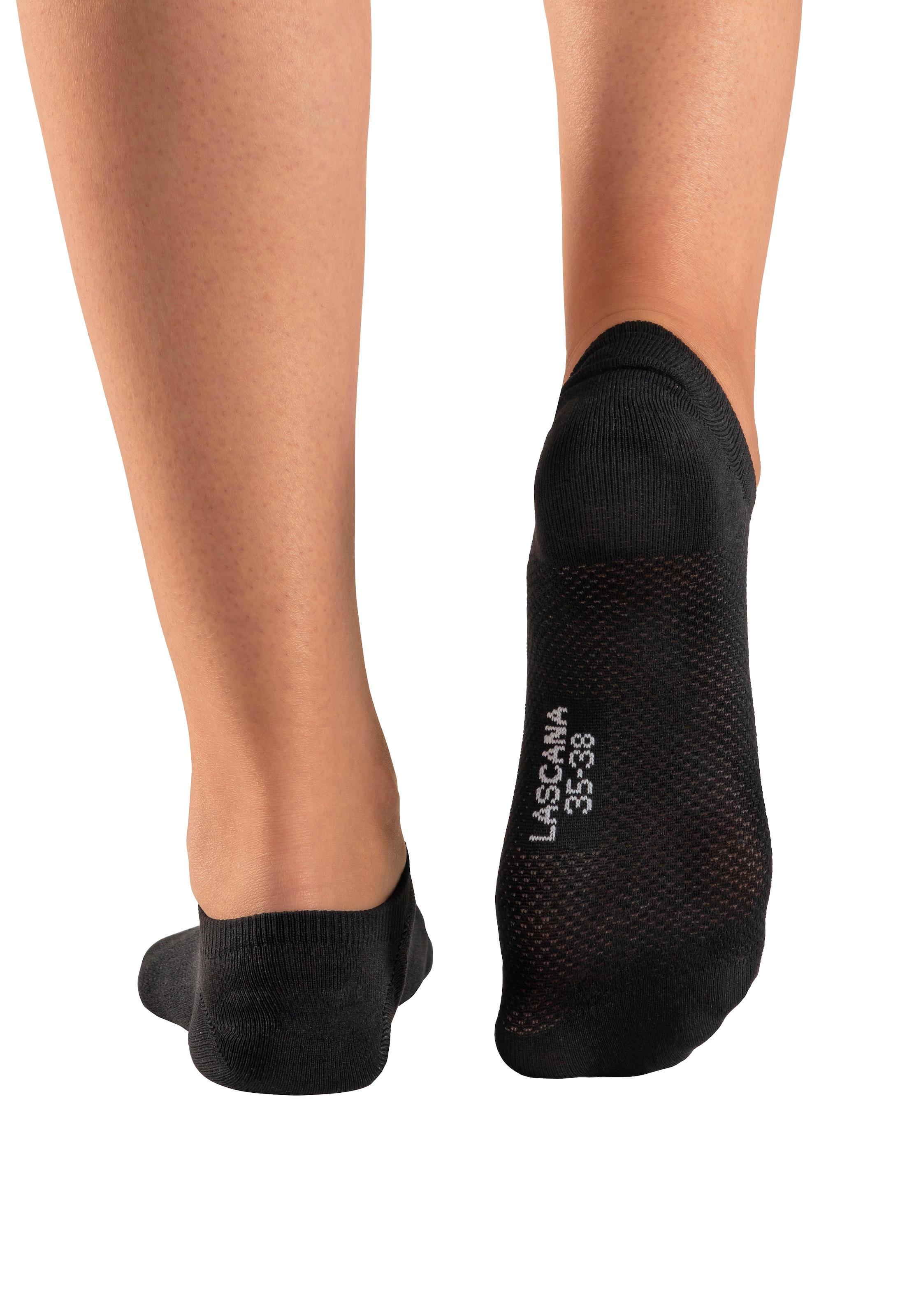 LASCANA ACTIVE Sneakersocken, (Packung, 7 Paar), mit Pikeestruktur und Silicon