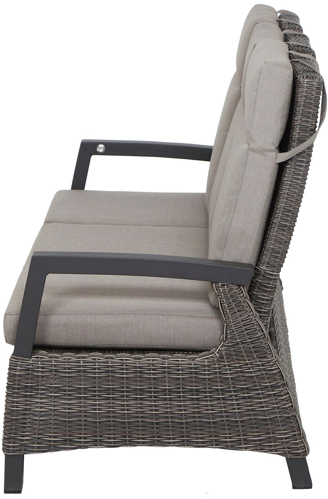 Siena Garden Gartenlounge-Set »Corido«, (Set, 9 tlg.), bestehend aus 2 Sesseln, 1 Sofa, 1 Tisch und 5 Auflagen