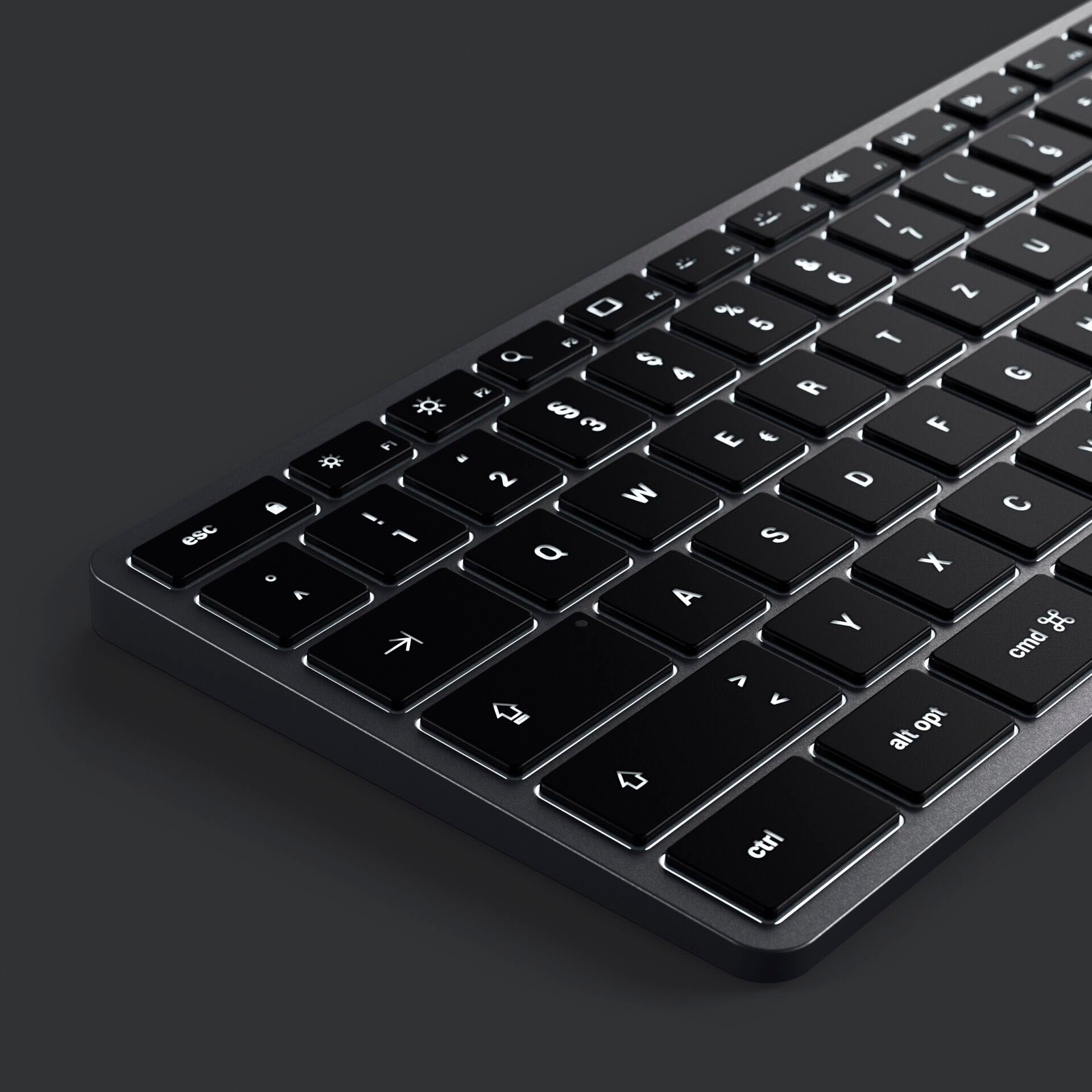 Satechi Tastatur »Slim X3 Bluetooth Keyboard-DE (German)«, (Funktionstasten-Multimedia-Tasten-USB-Anschluss-Ziffernblock)