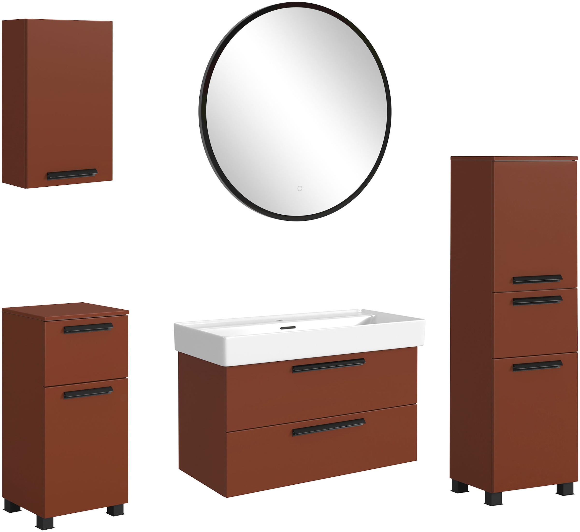 welltime Badmöbel-Set »SALVADA, 5tlg-Set, gedämpfte Scharniere, Softclose, günstig online kaufen