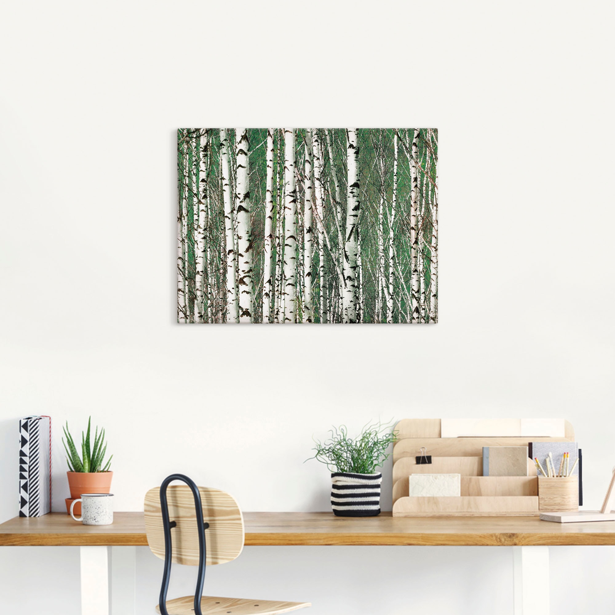 Artland Wandbild »Birkenwald - Bäume«, Bäume, (1 St.), als Leinwandbild, Wa günstig online kaufen