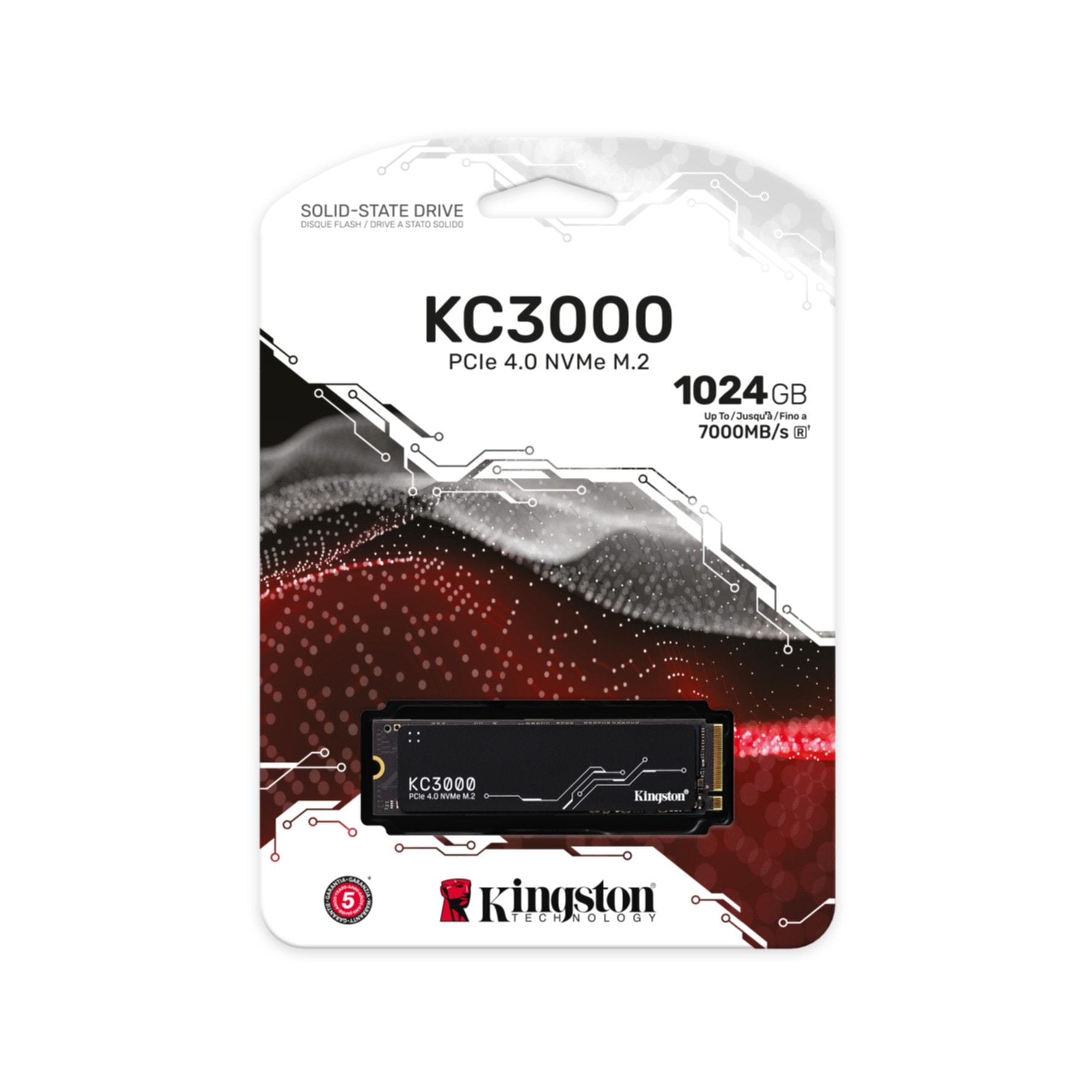 Kingston interne SSD »1024G KC3000 M.2 2280 NVMe SSD«