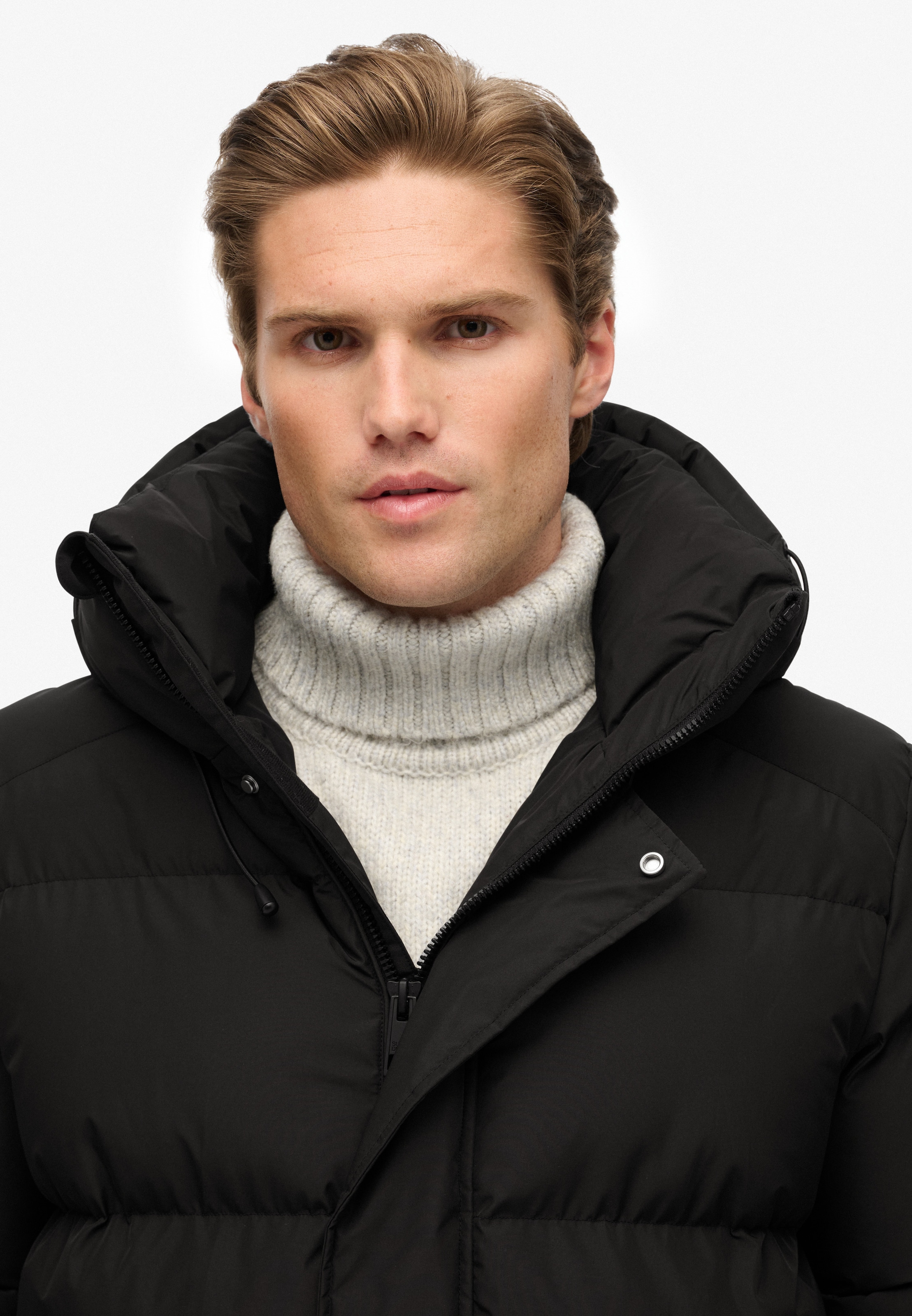 Superdry Steppjacke »HOODED 5 BAFFLE SPORTS PUFFER« mit Kapuze Kunstfaser, relaxed fit