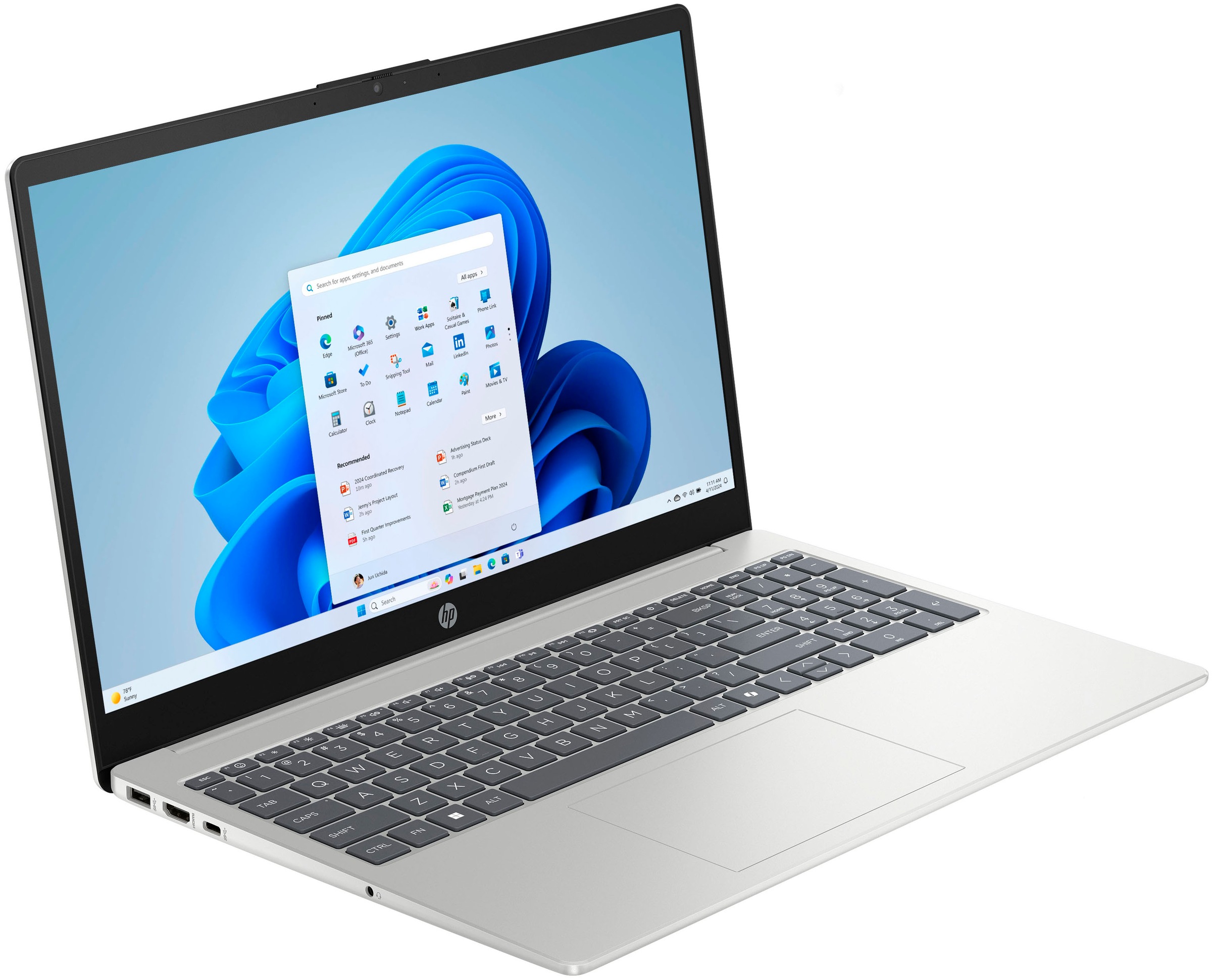 HP Notebook »15-fc1054ngx« 39,6 cm / 15,6 ″ AMD Ryzen 5 Radeon Graphics 256 GB SSD