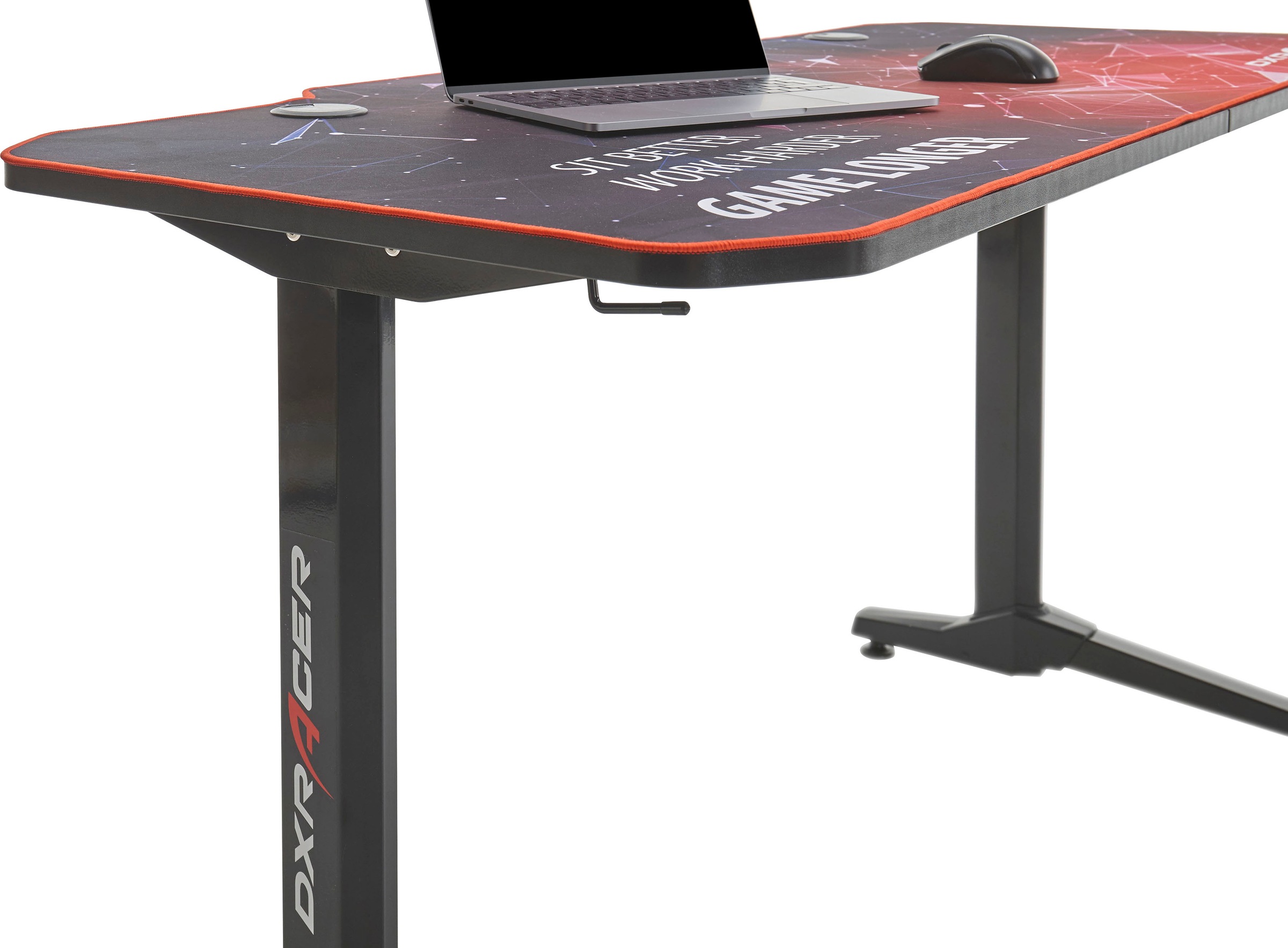 MCA furniture Gamingtisch »DX Racer«, Schwarz mit new Style Mousepad DX Racer V12, Breite 140 cm