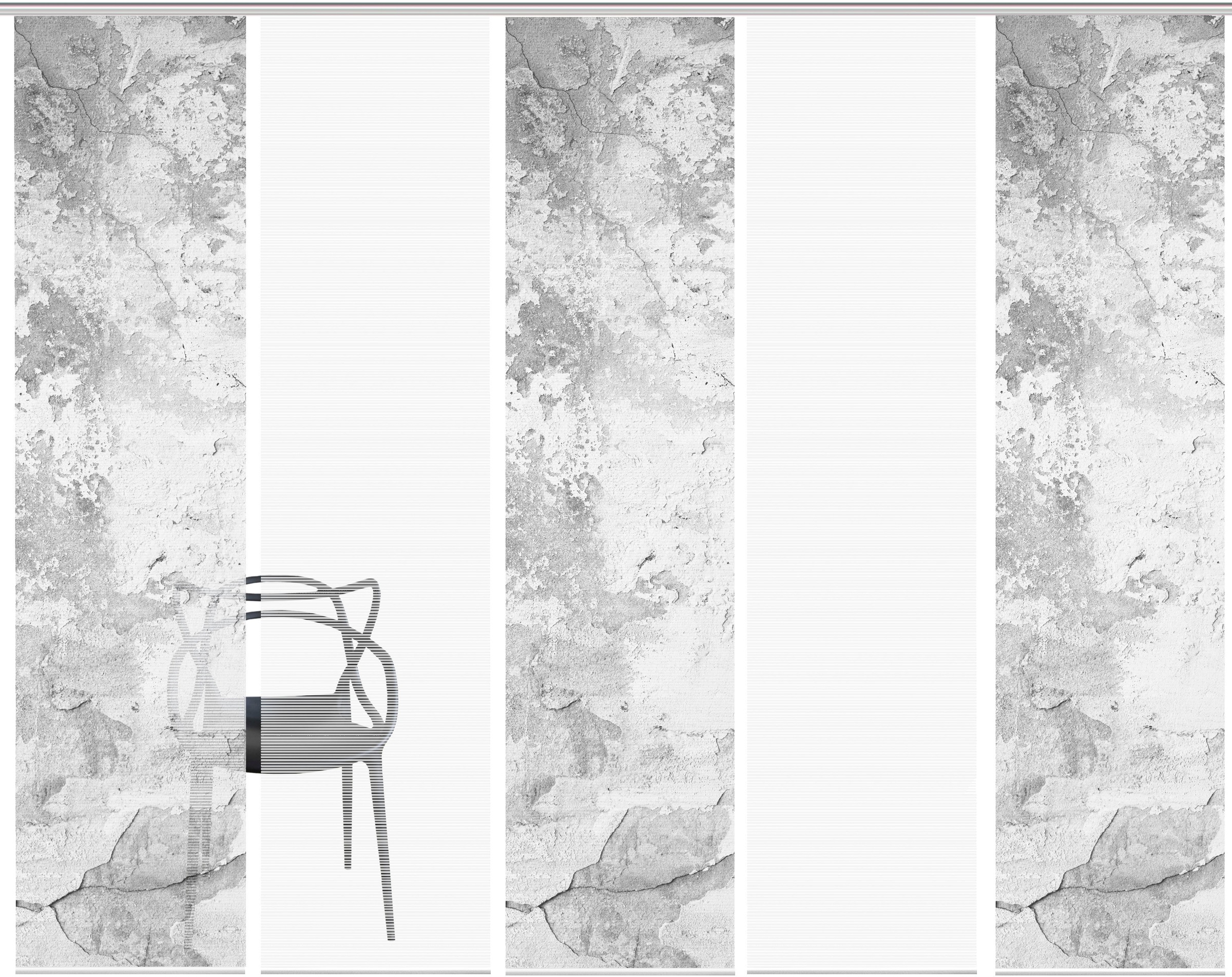 Vision S Schiebegardine »RAGUL 5er SET« Paneelwagen 5 Stk. tlg. Schiebevorh günstig online kaufen