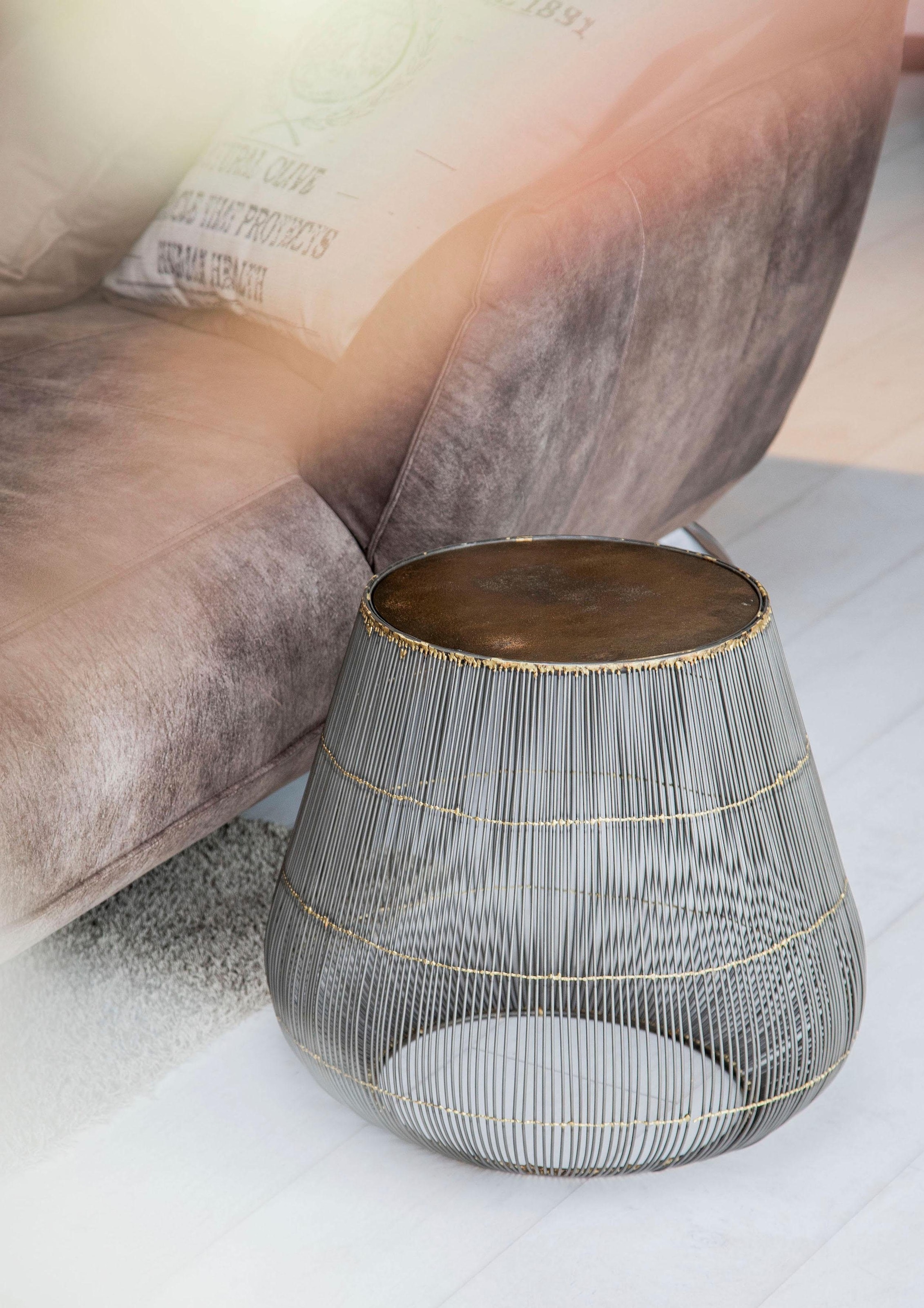 Gutmann Factory Couchtisch »65760«, mit dekorativen goldfarbenen Details