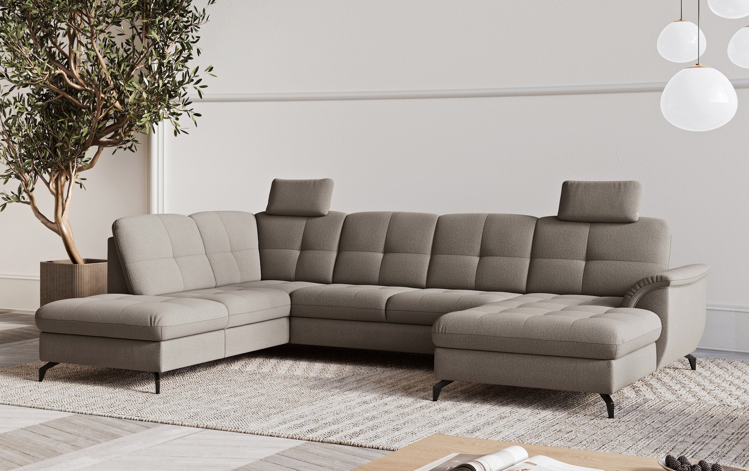 sit&more Wohnlandschaft »Zora U-Form«, wahlweise mit Bettfunktion und Bettk günstig online kaufen