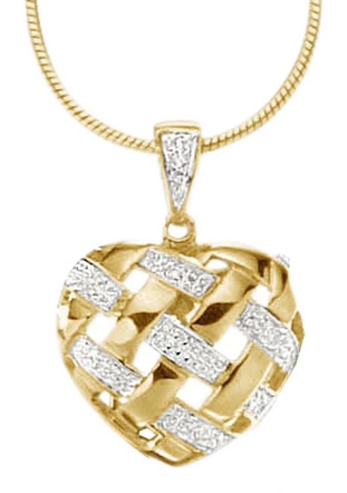 Firetti Herzanhänger »zweifarbig«, mit Diamanten im Online-Shop bestellen