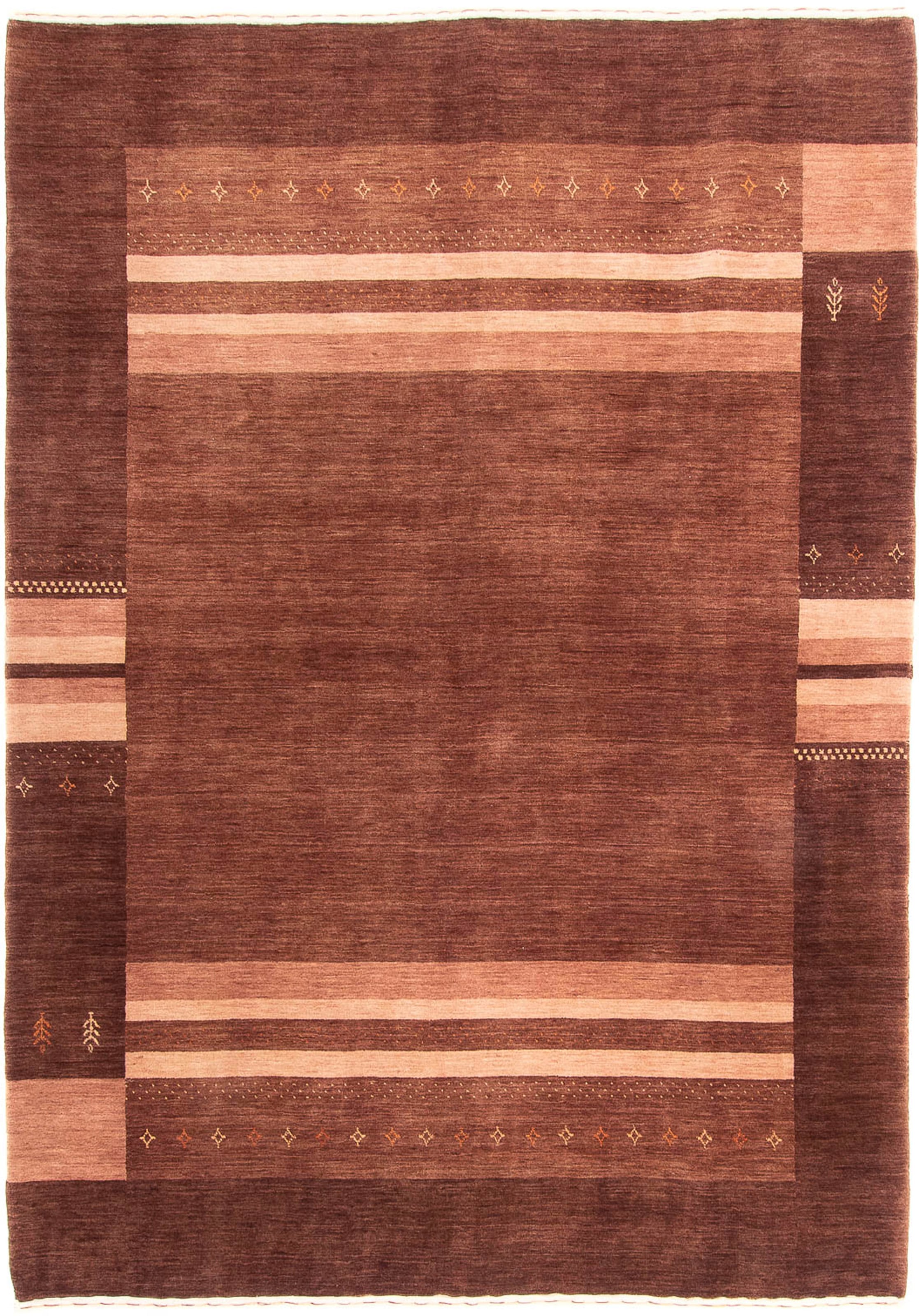 morgenland Wollteppich »Gabbeh - Loribaft Indus - 247 x 172 cm - braun«, re günstig online kaufen