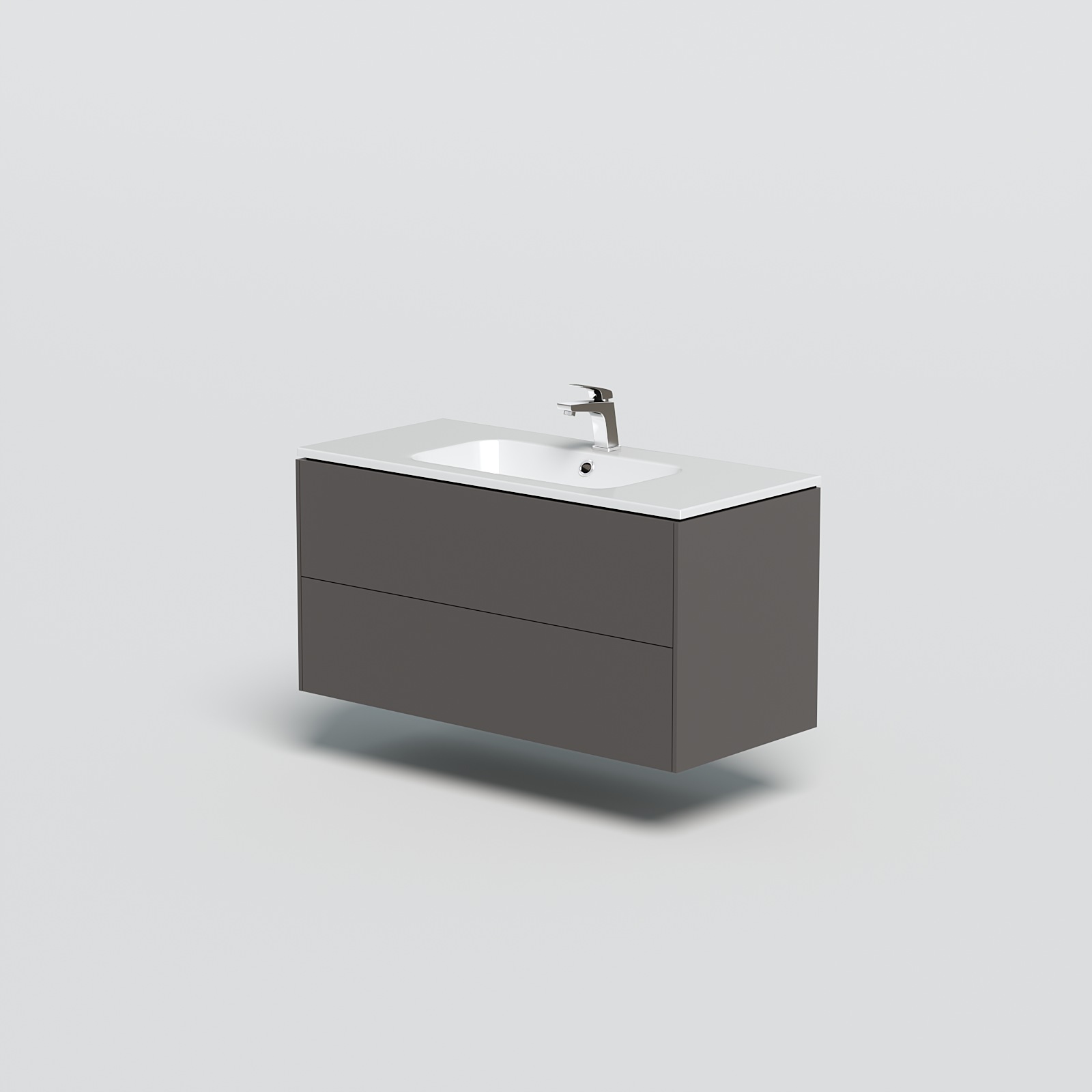welltime Waschtisch »D-Line«, Badmöbel mit Keramik Waschbecken, Soft-Close- günstig online kaufen