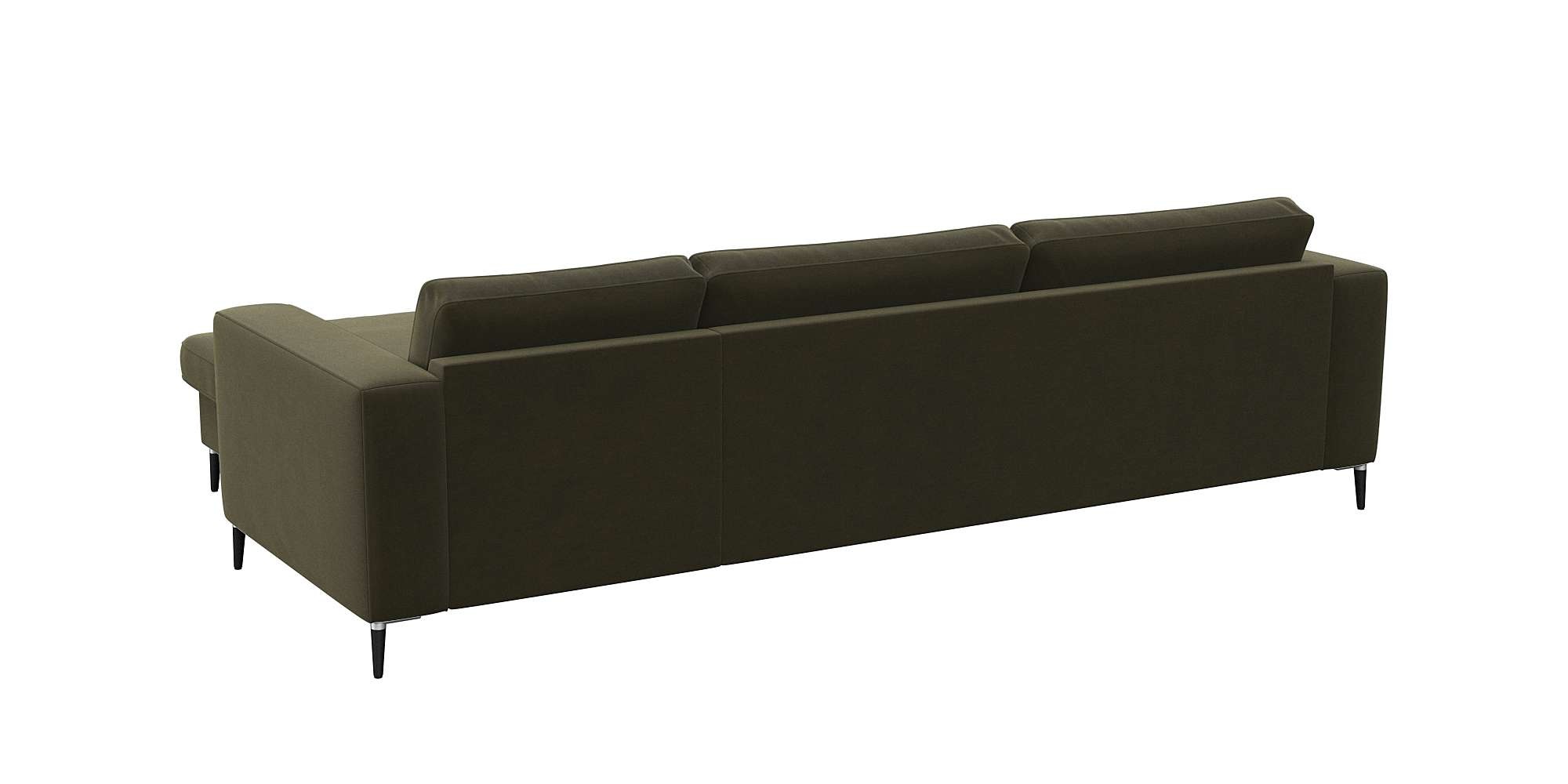 FLEXLUX Ecksofa »Fiore, superbequemer Sitzkomfort durch Kaltschaum im Sitz, L-Form«, breite Armlehnen, Füße Alu+schwarz