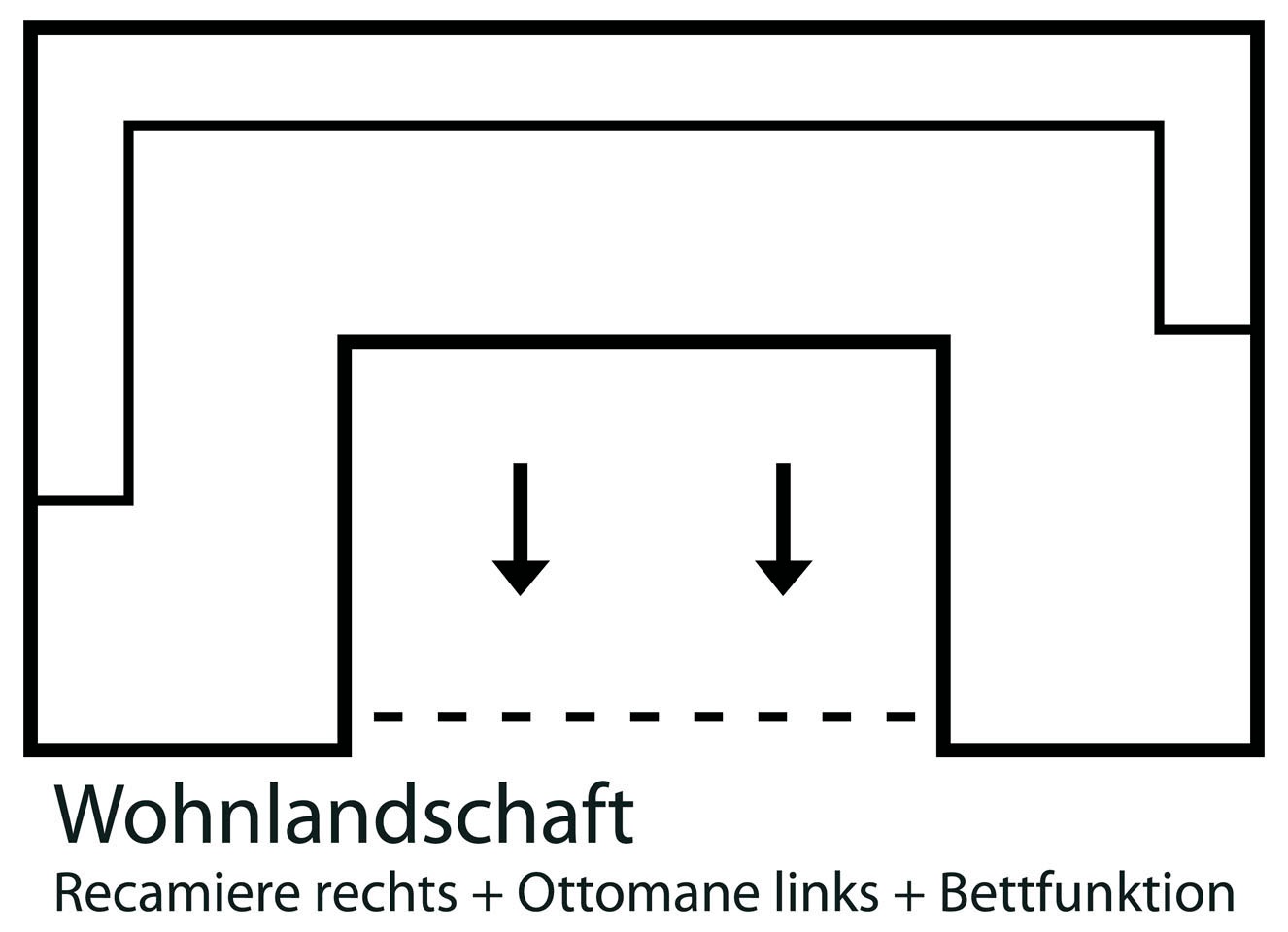 Home affaire Wohnlandschaft »Palmera U-Form«, Federkern, wahlweise mit Bettfunktion und mit/ohne Stauraum