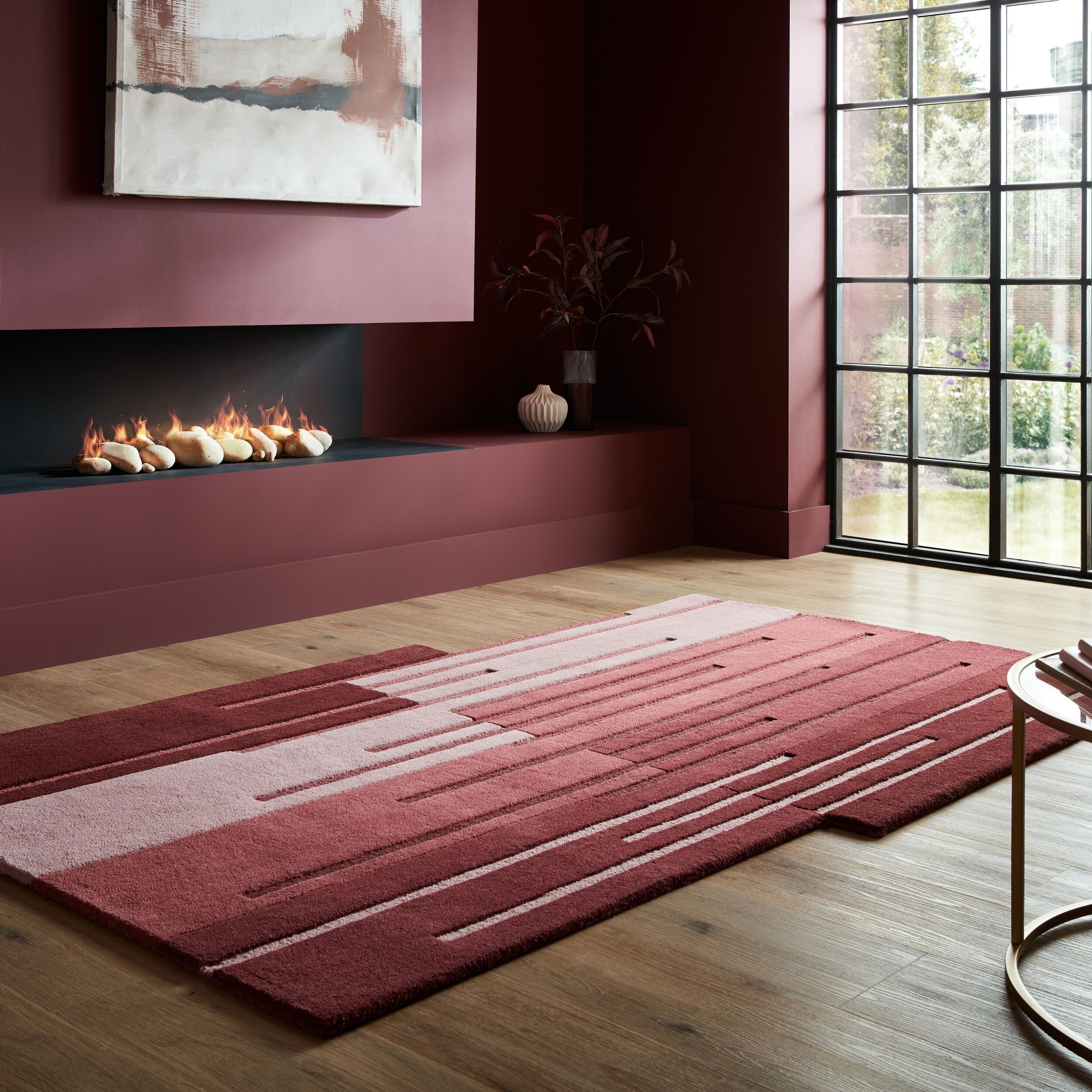 FLAIR RUGS Wollteppich »Split Ombre« rechteckig 10 mm Höhe Geteilter Wollteppich in Ombré-Form
