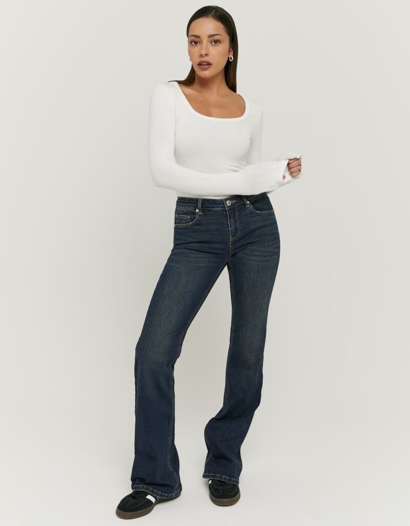 Tally Weijl Bootcut-Jeans »SPADESASSY2« Baumwollmischung, Low Waist
