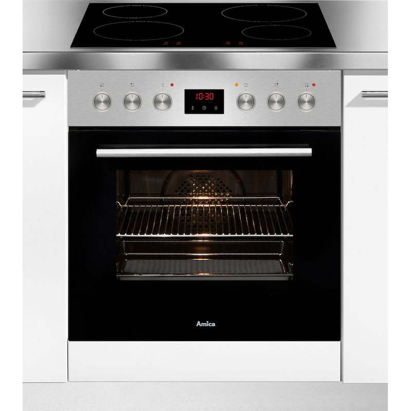 AMICA Induktions Herd-Set »EHPIX 933 335 E« Pyrolyse-Selbstreinigung edelstahl SensorControl Timer