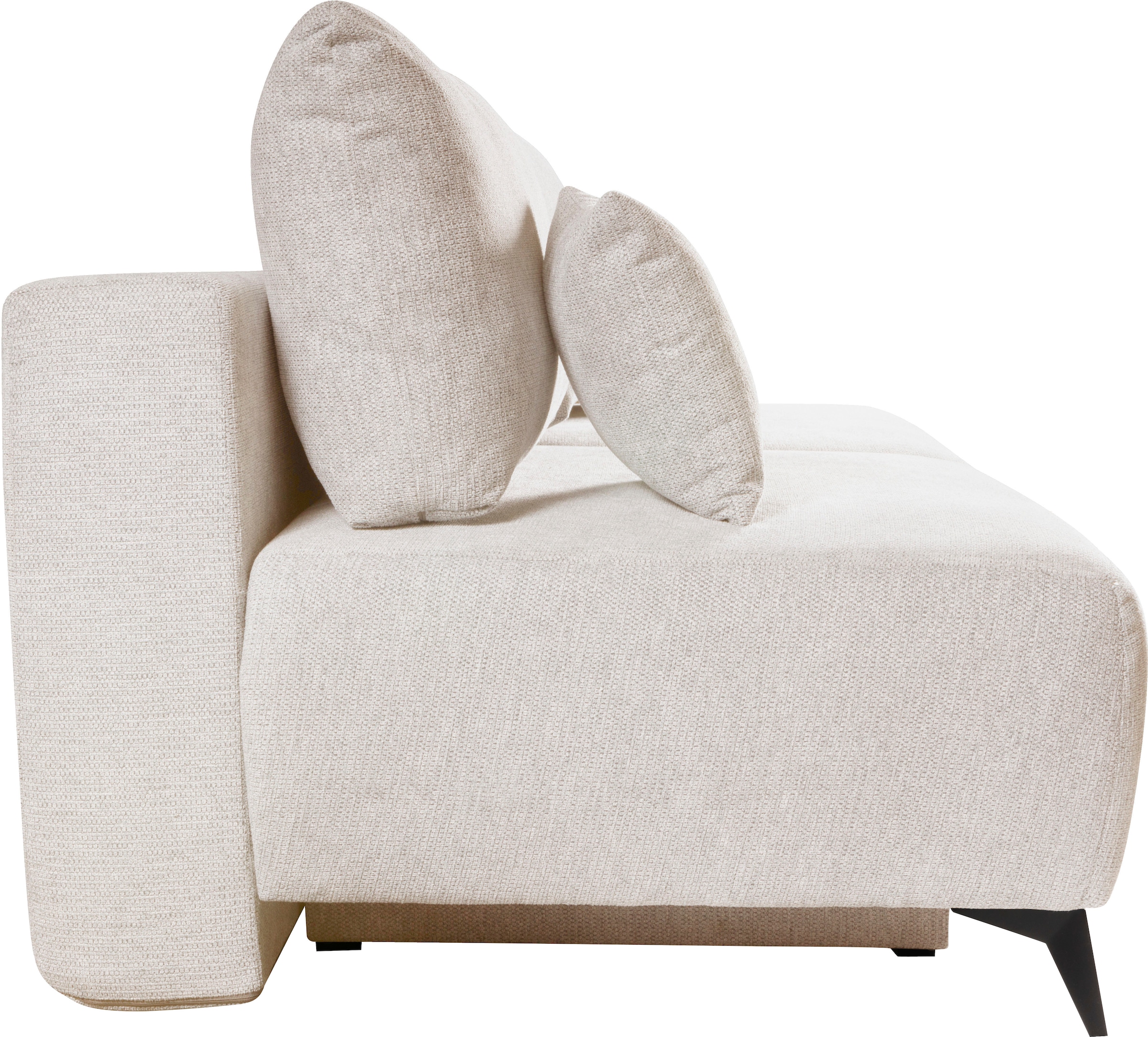 WERK2 Schlafsofa »Valerie mit Komfortsitz- und Liegehöhe, Breite 200cm,«, bequemes 2-Sitzer Schlafcouch mit Bettkasten