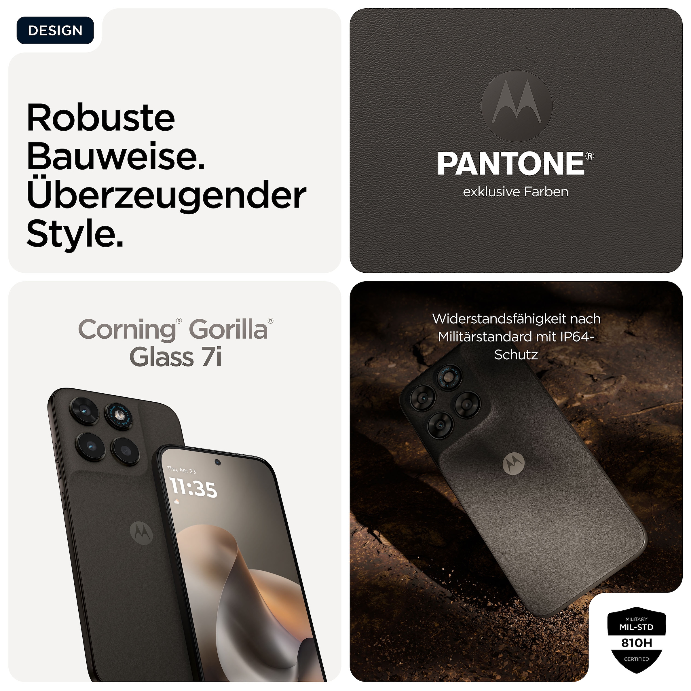 Motorola Smartphone »moto g77 256GB« PANTONE® Black Olive