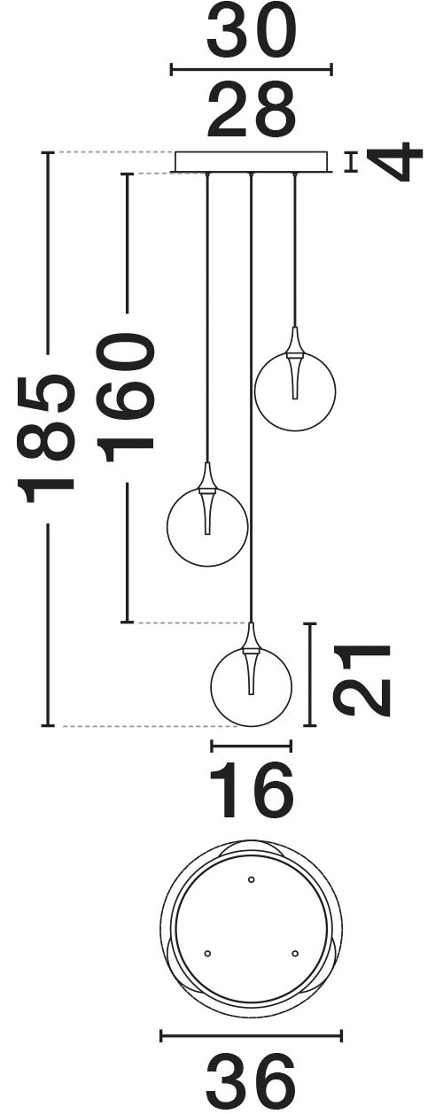 Nova Luce Pendelleuchte »ORENDA« LED-Modul 1 Stk. Warmweiß