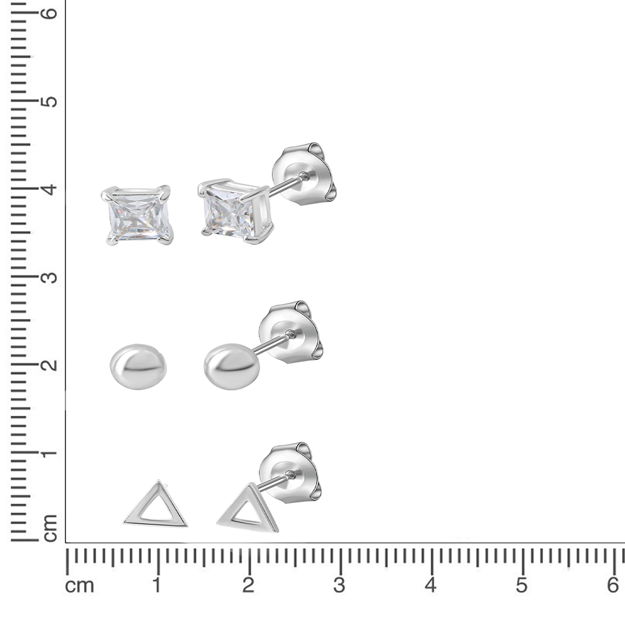 CELESTA Paar Ohrstecker »925 Sterling Silber rhodiniert Zirkonia«
