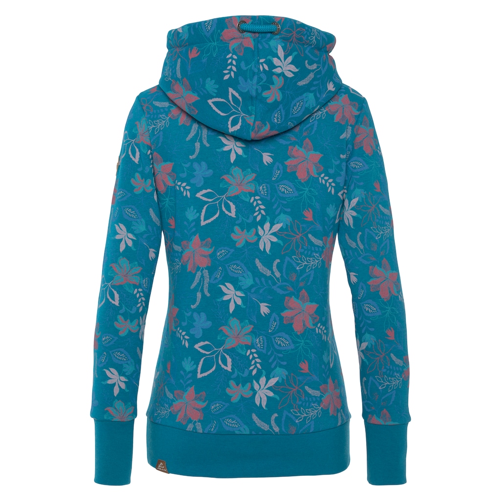 Ragwear Sweater »GRIPY FLOWERS O«, Hoodie mit floralem All Over-Druck