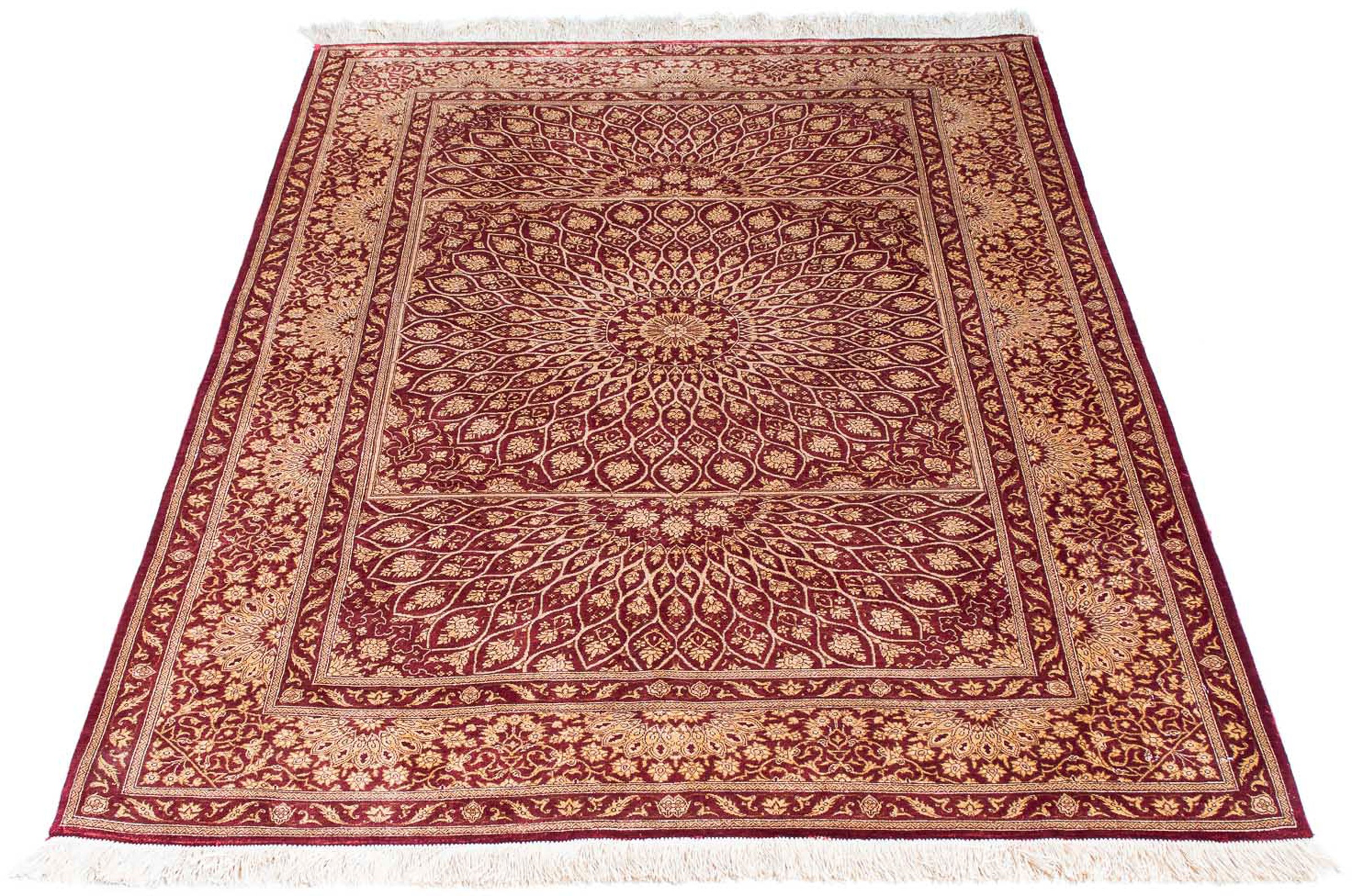morgenland Orientteppich »Perser - Ghom - 151 x 100 cm - dunkelrot«, rechte günstig online kaufen