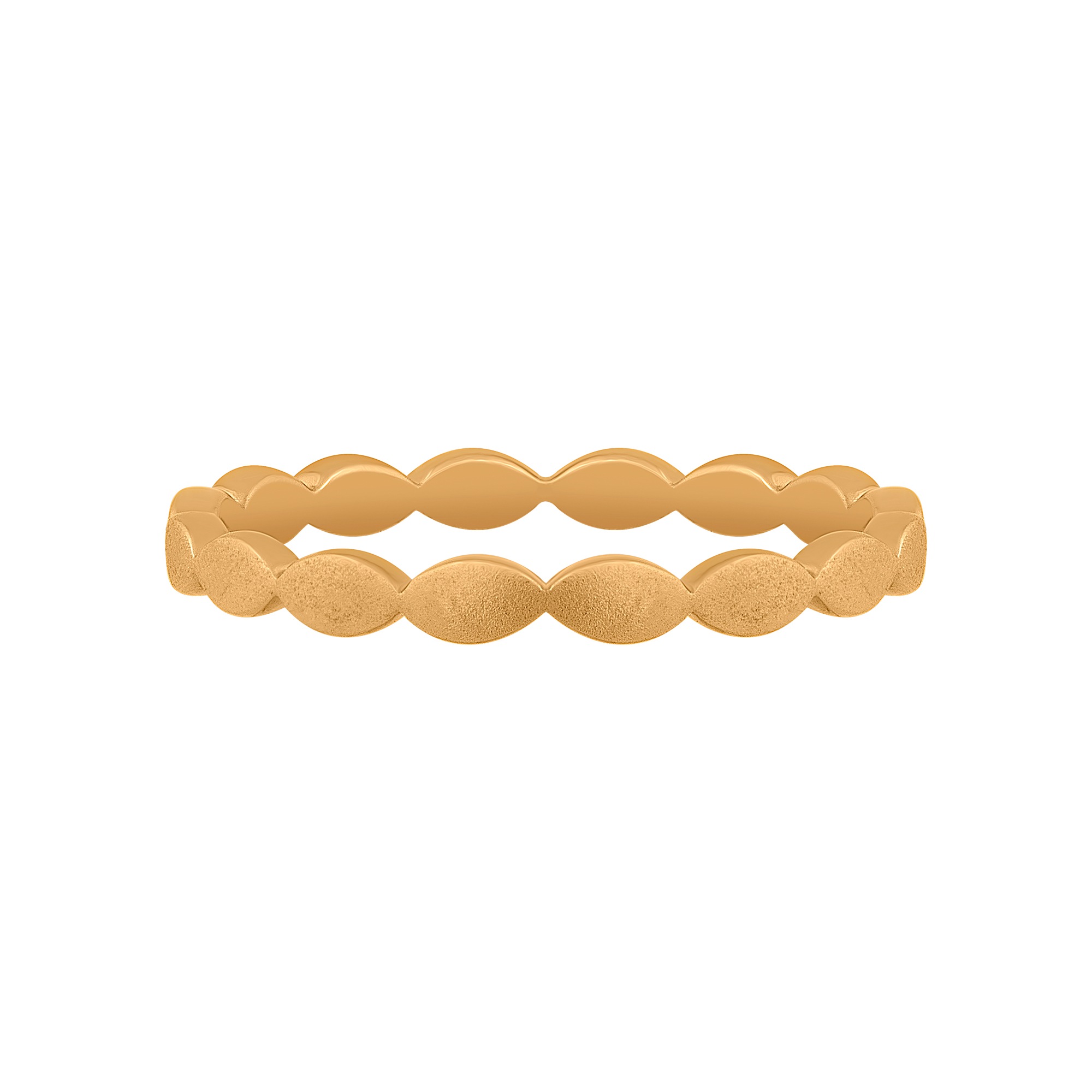 CAÏ Fingerring »925/- Sterling Silber vergoldet mattiert Stacking«