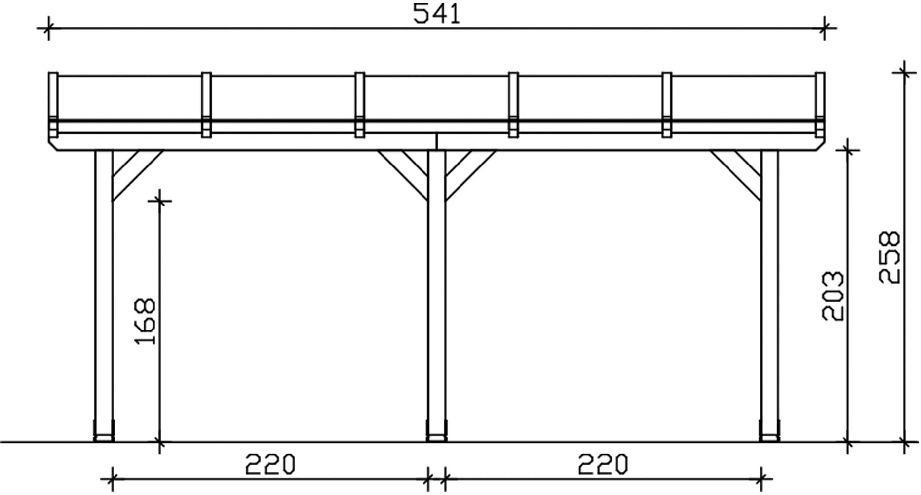 Skanholz Terrassendach »Andria« Leimholz