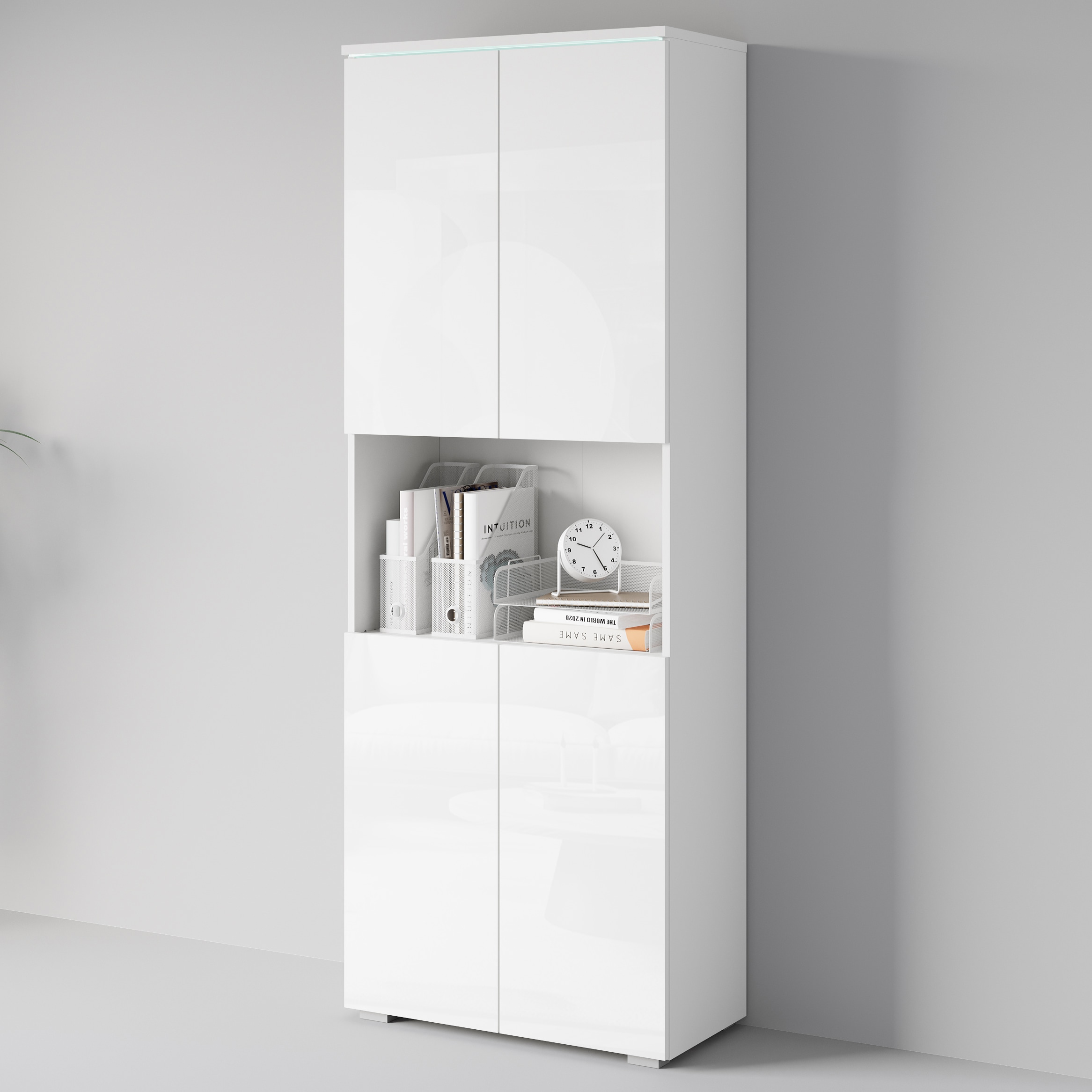 INOSIGN Aktenschrank »Vera, Mehrzweckschrank mit LED-Beleuchtung«, Praktischer Stauraum mit flexibel einstellbaren Ablageböden