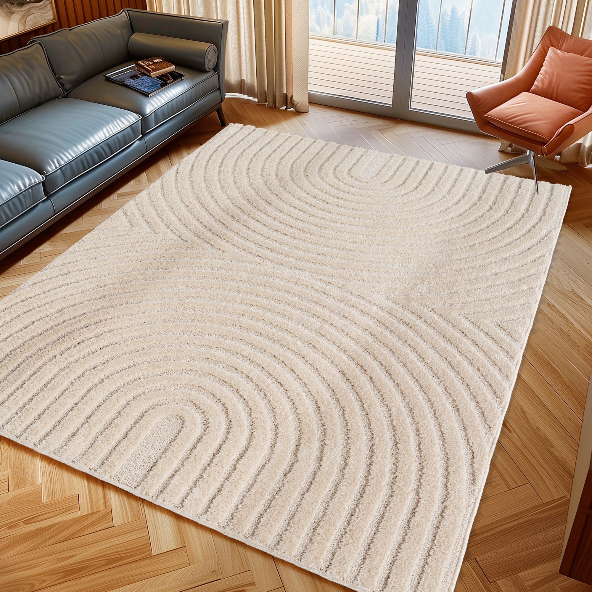 Ayyildiz Teppiche Teppich »ART 1122  , auch als Läufer und in Rund erhältlich« rechteckig 8 mm Höhe Boho Design, 3D Optik, Struktur Hoch Tief, skandinavisch, Wohnzimmer