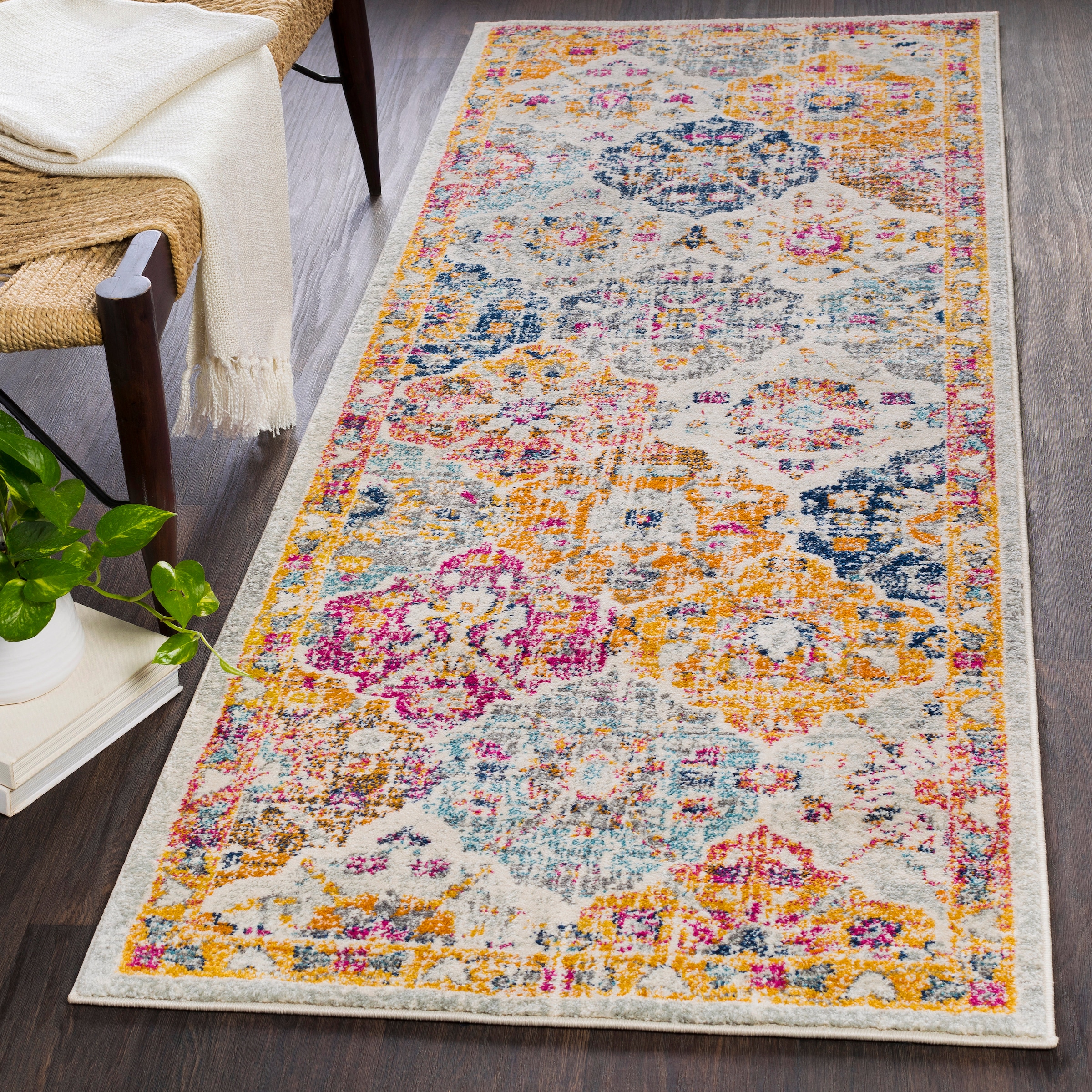 Livabliss Teppich »CUZCO«, rechteckig, 7 mm Höhe, Vintage Orientteppich, Kurzflor Boho Wohnzimmerteppich, Läufer