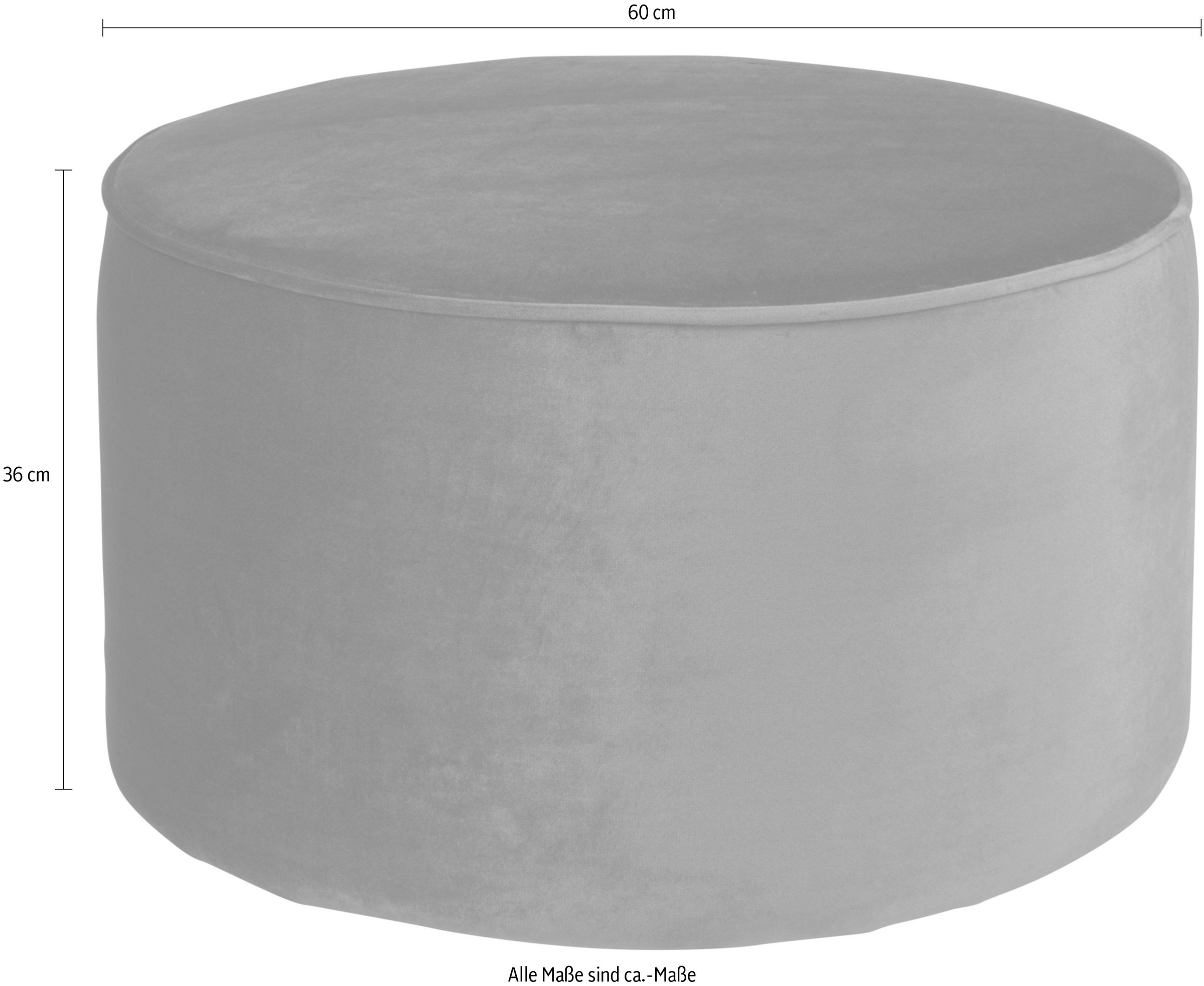 WOOOD Hocker »Sara«, runde Form, vielseitig Einsetzbar, H 36 cm x Ø 60 cm