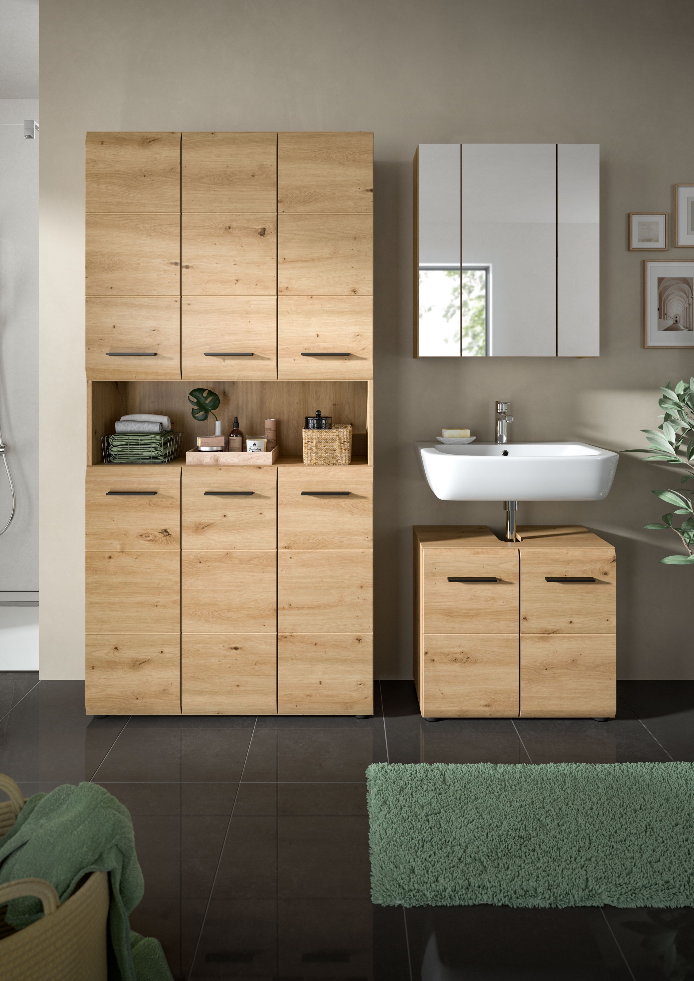 INOSIGN Badezimmer-Set Set, 4 Stk. tlg. Florenz, Badkombination 3-tlg., Art günstig online kaufen