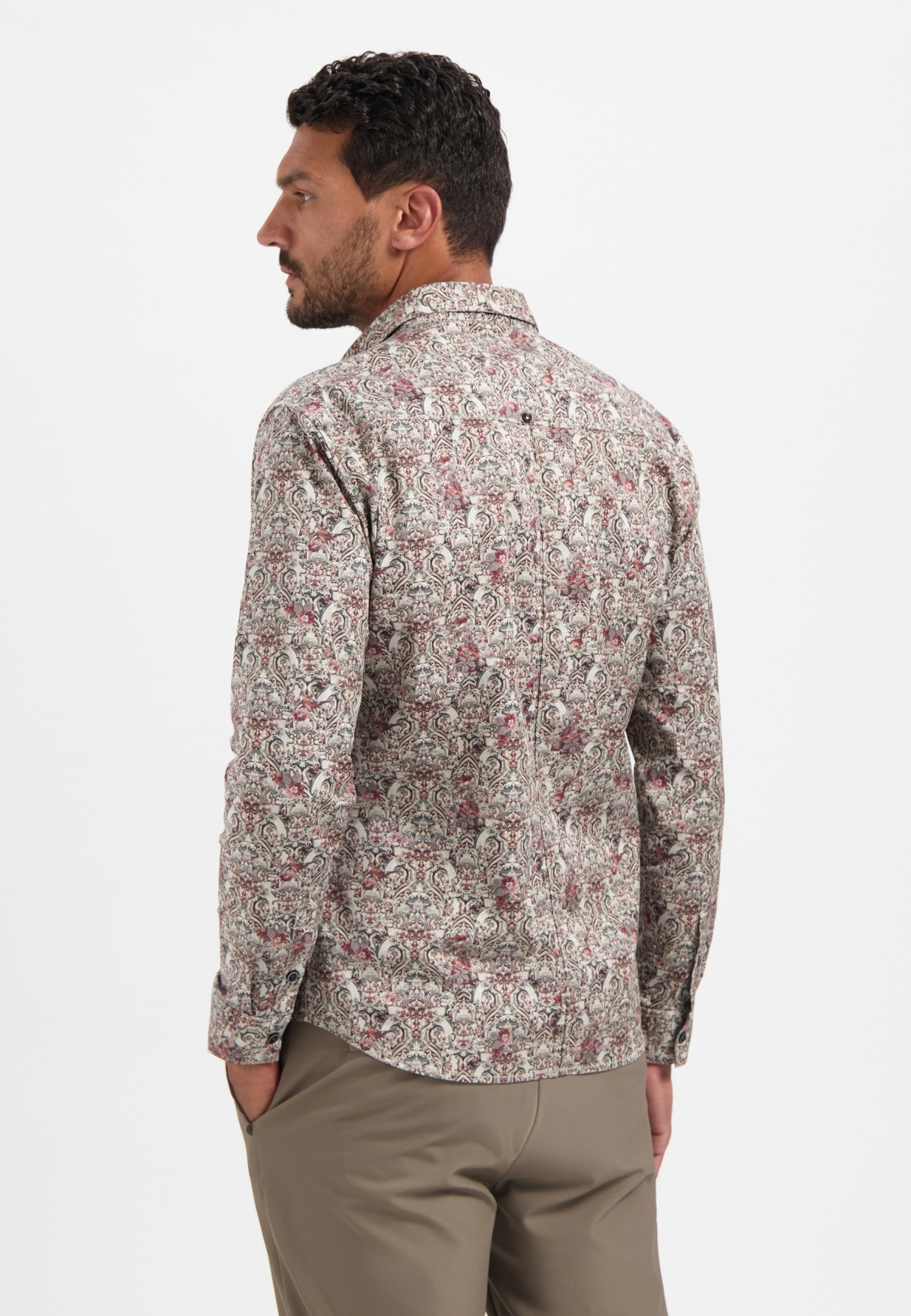 NO EXCESS Langarmhemd »No Excess Bedrucktes Hemd Shirt Stretch Allover Printed«