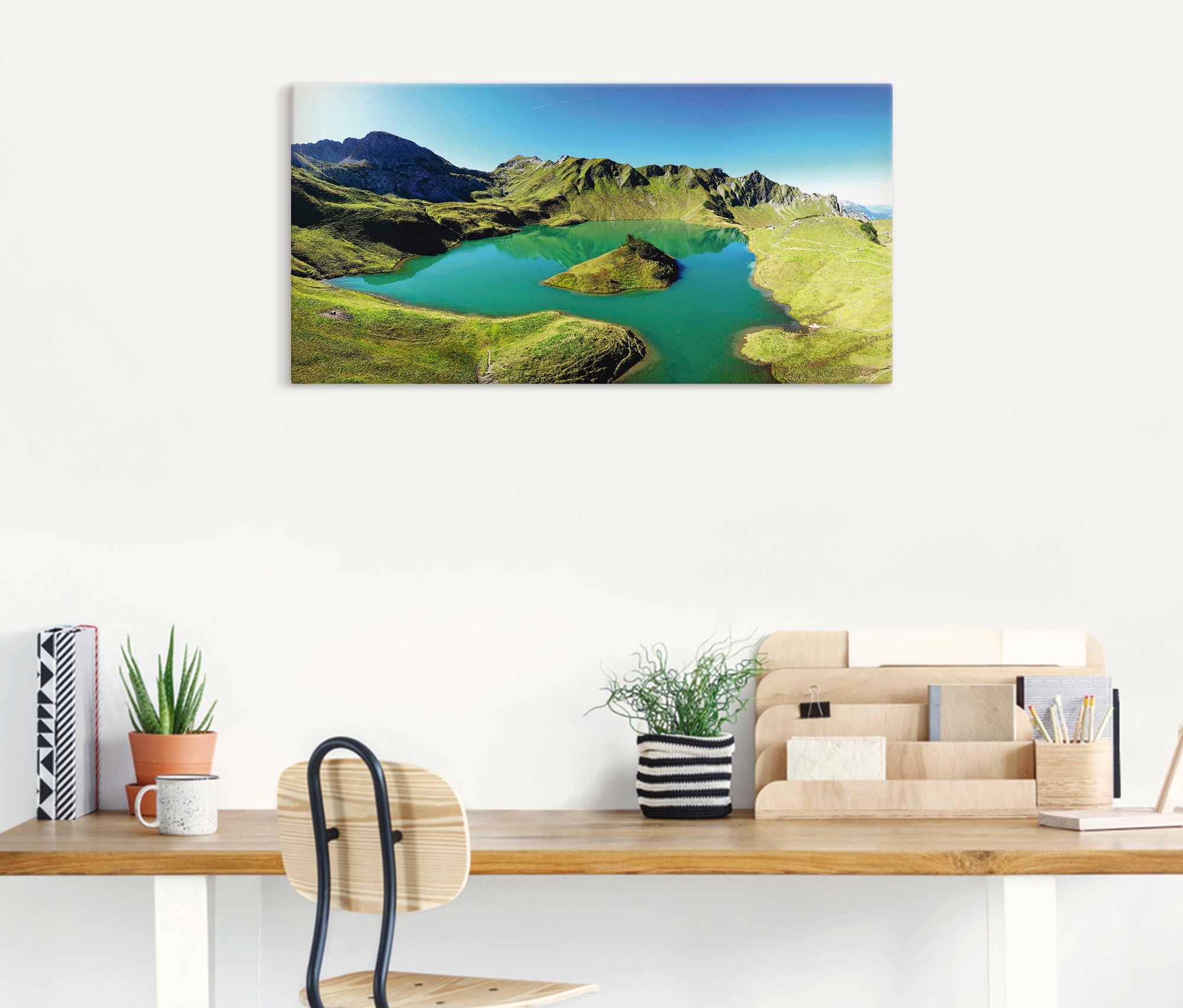 Artland Leinwandbild »Schrecksee Bayerischen Hochalpen«, Berge & Alpenbilder, (1 St.), auf Keilrahmen gespannt