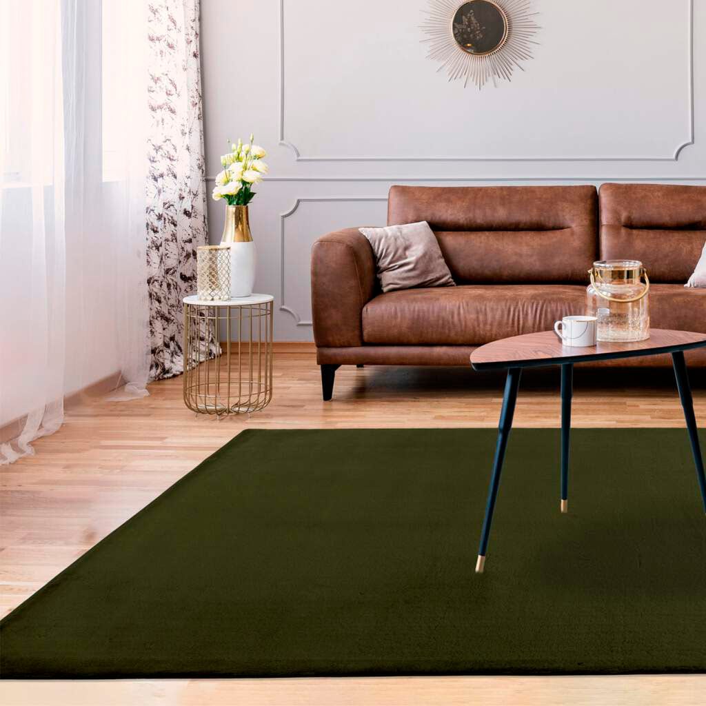 Carpet City Hochflor-Teppich »TOPIA 400«, rechteckig, 21 mm Höhe, Kunstfell-Teppich mit Kaninchenfell-Optik, Haptik, Schlafzimmer
