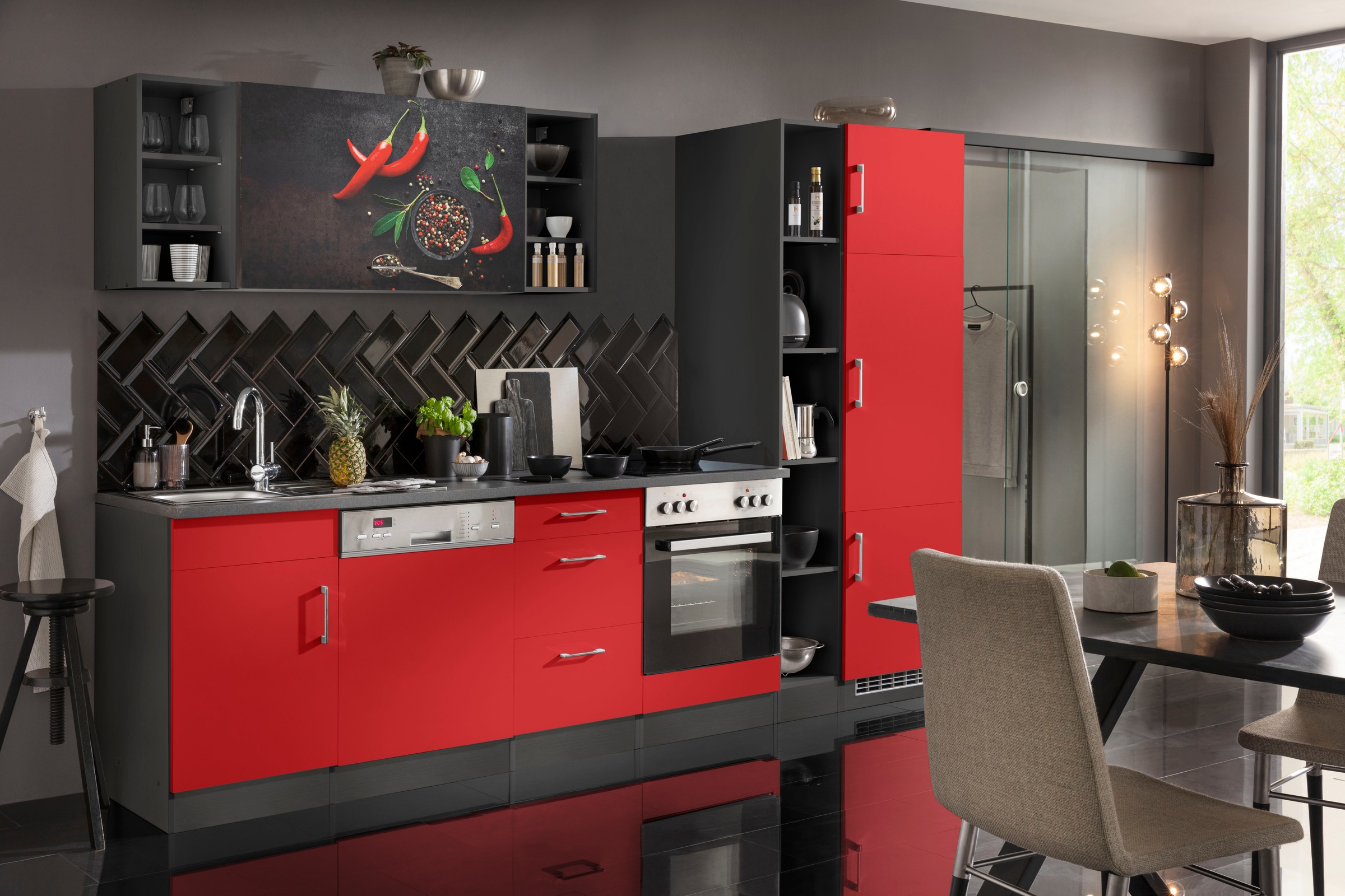 KOCHSTATION Küchenzeile »KS-Paris – Küchen mit einzigartigen Fotomotiven au günstig online kaufen