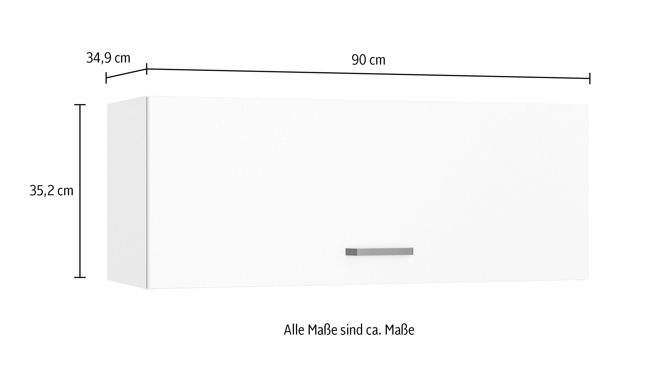 KOCHSTATION Hängeschrank »KS-Paula« 90 cm breit, 35 cm hoch, mit 1 Klappe mit Gasdruckdämpfer